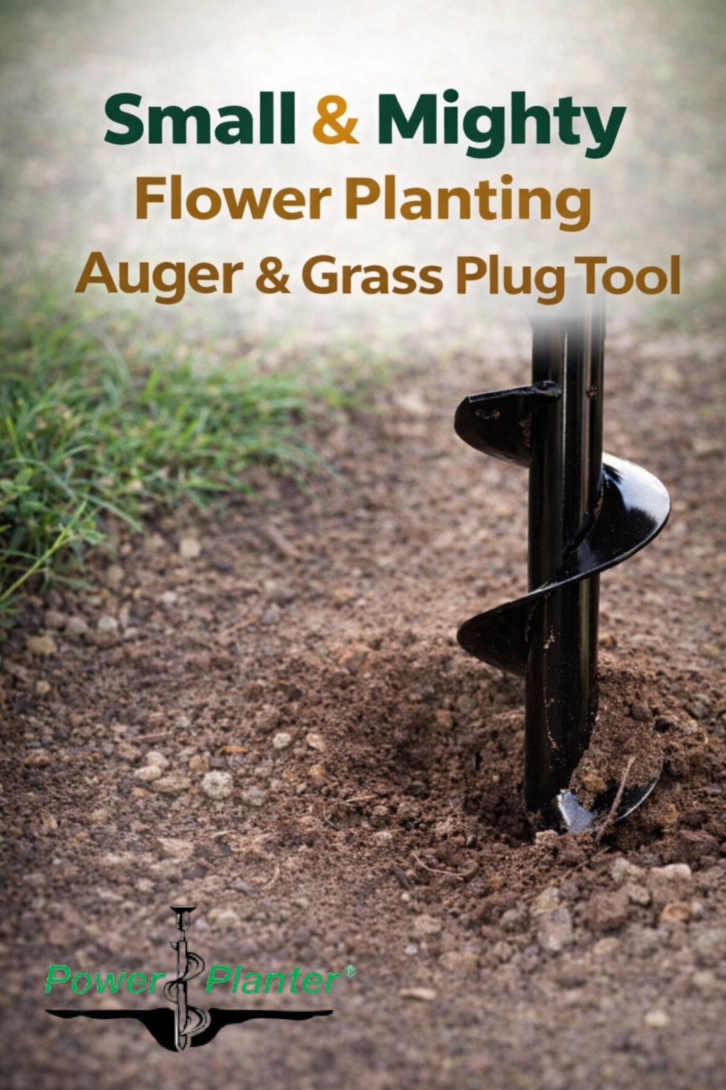 Flower Planting Auger & Grass Plug Tool - 2" x 7"