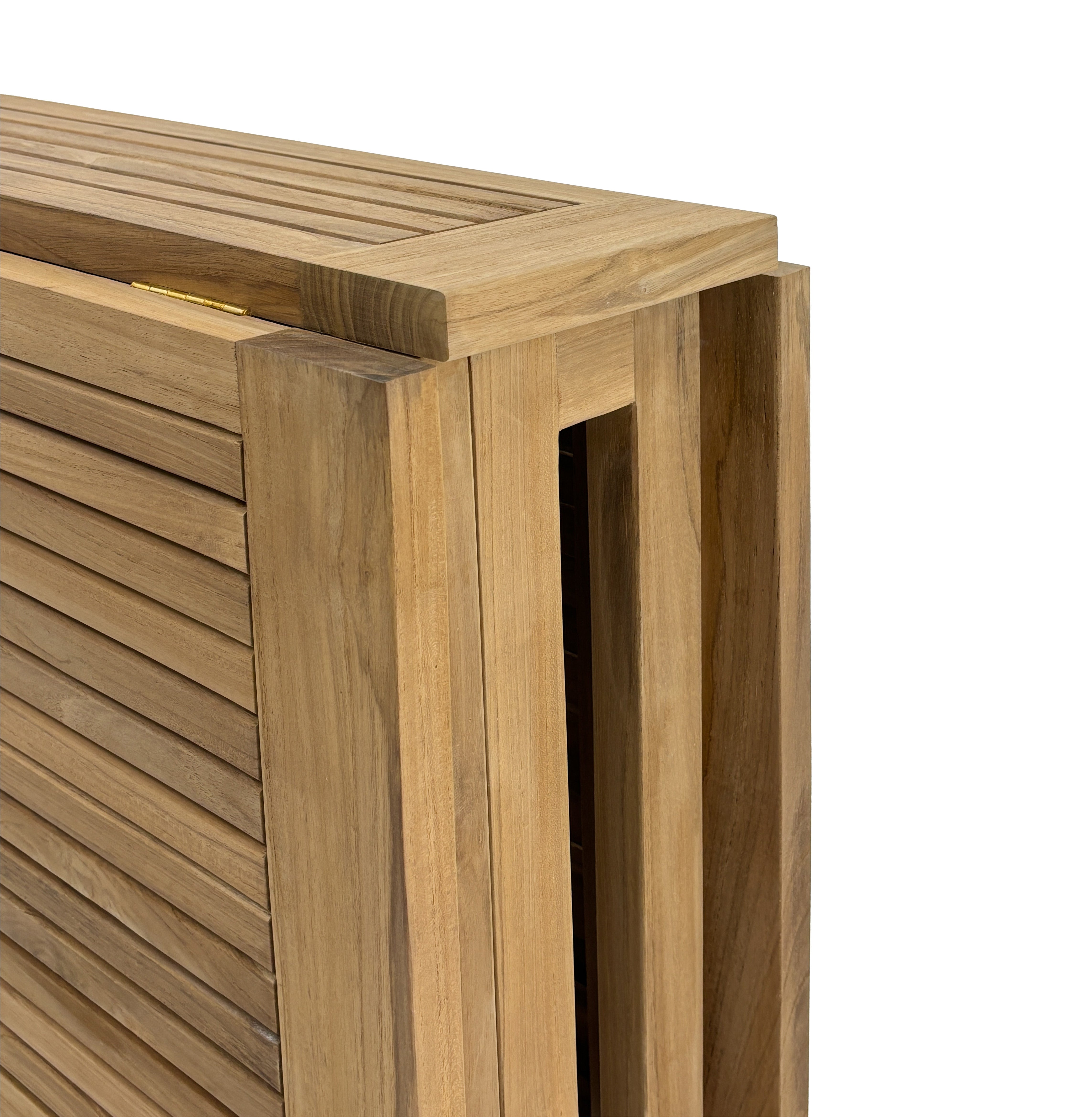 Natural Teak Telluride 4-Person Patio Table - 51" Dual Folding Table