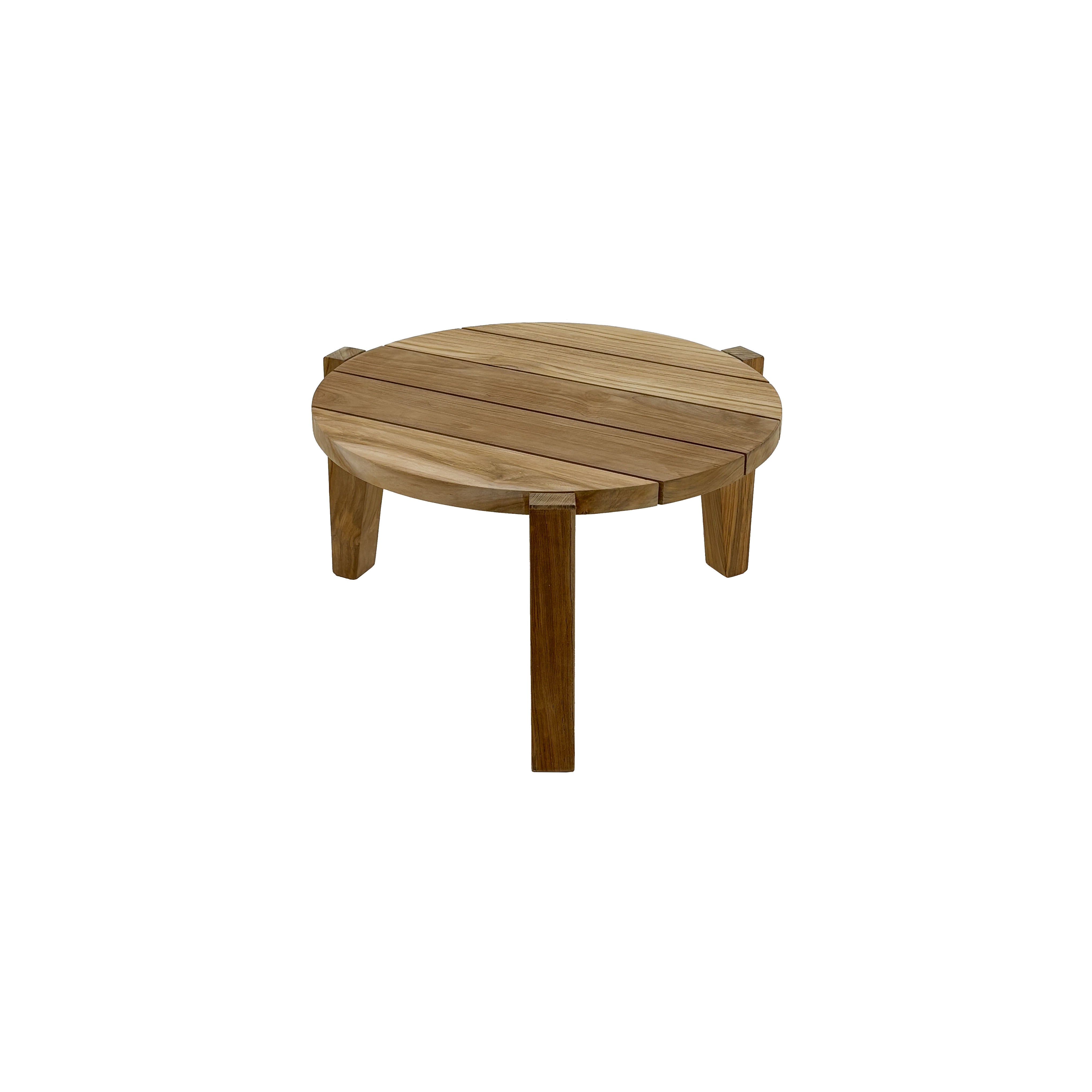 Natural Teak Carlsbad Circular Coffee Table - 23-33" Round