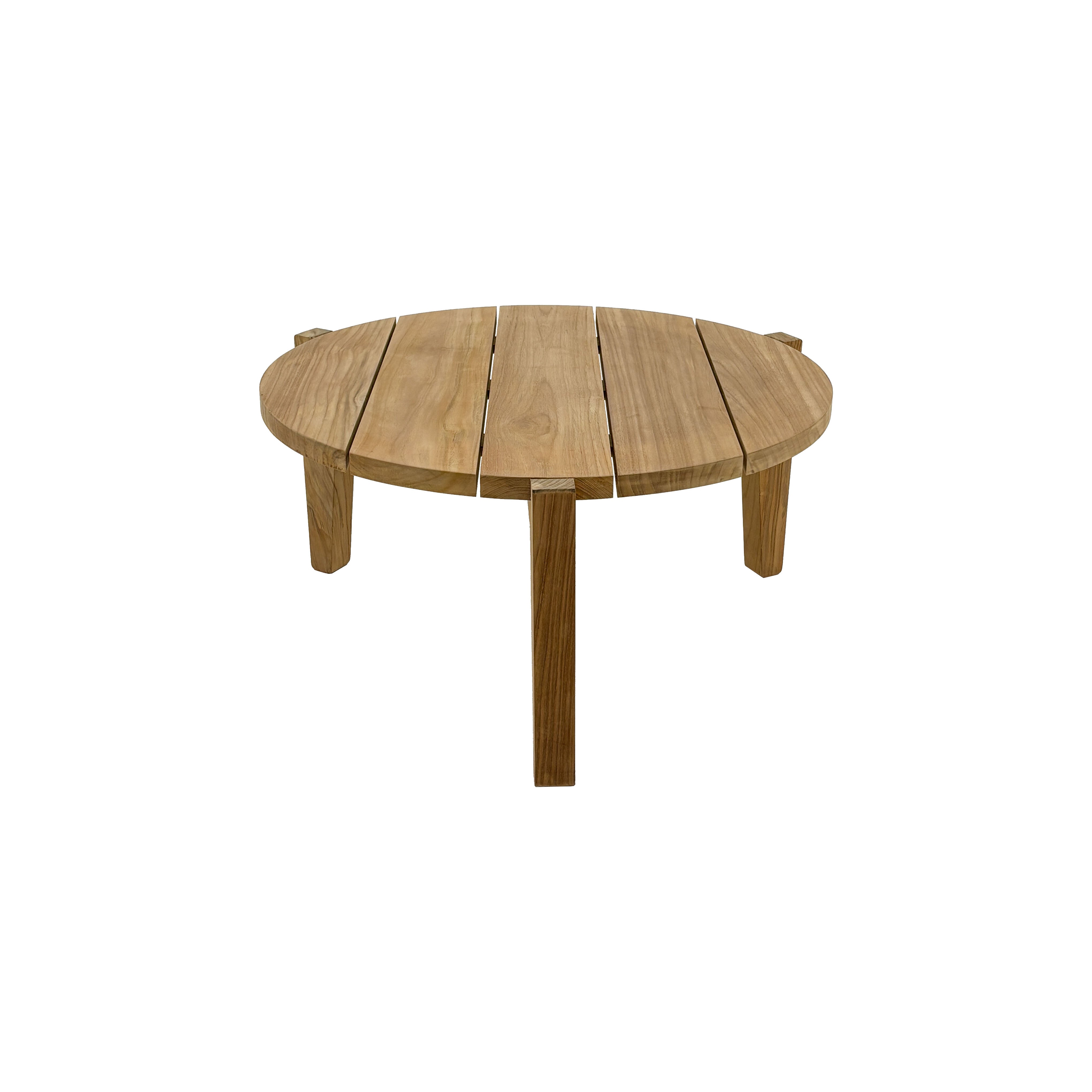 Natural Teak Carlsbad Circular Coffee Table - 23-33" Round