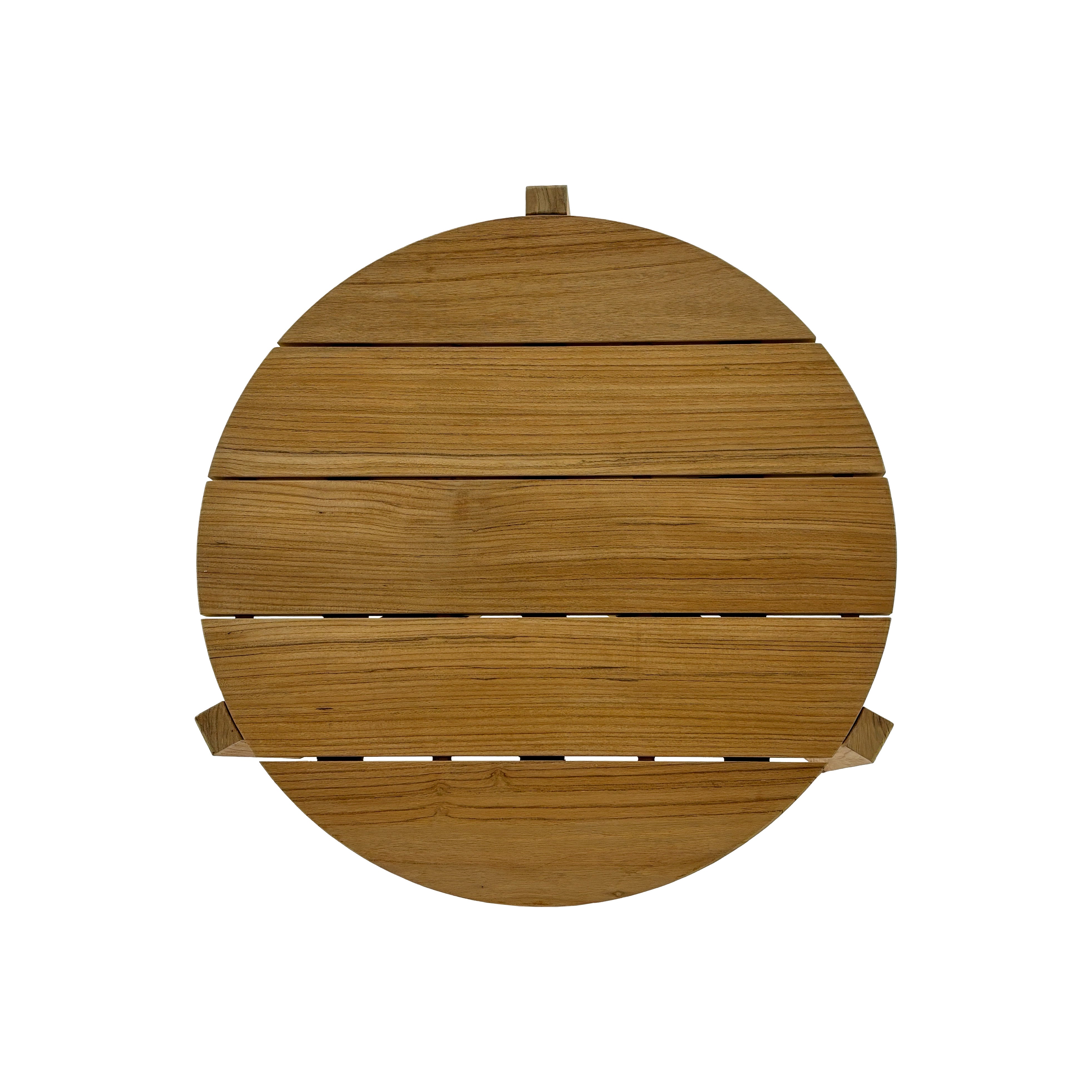 Natural Teak Carlsbad Circular Coffee Table - 23-33" Round