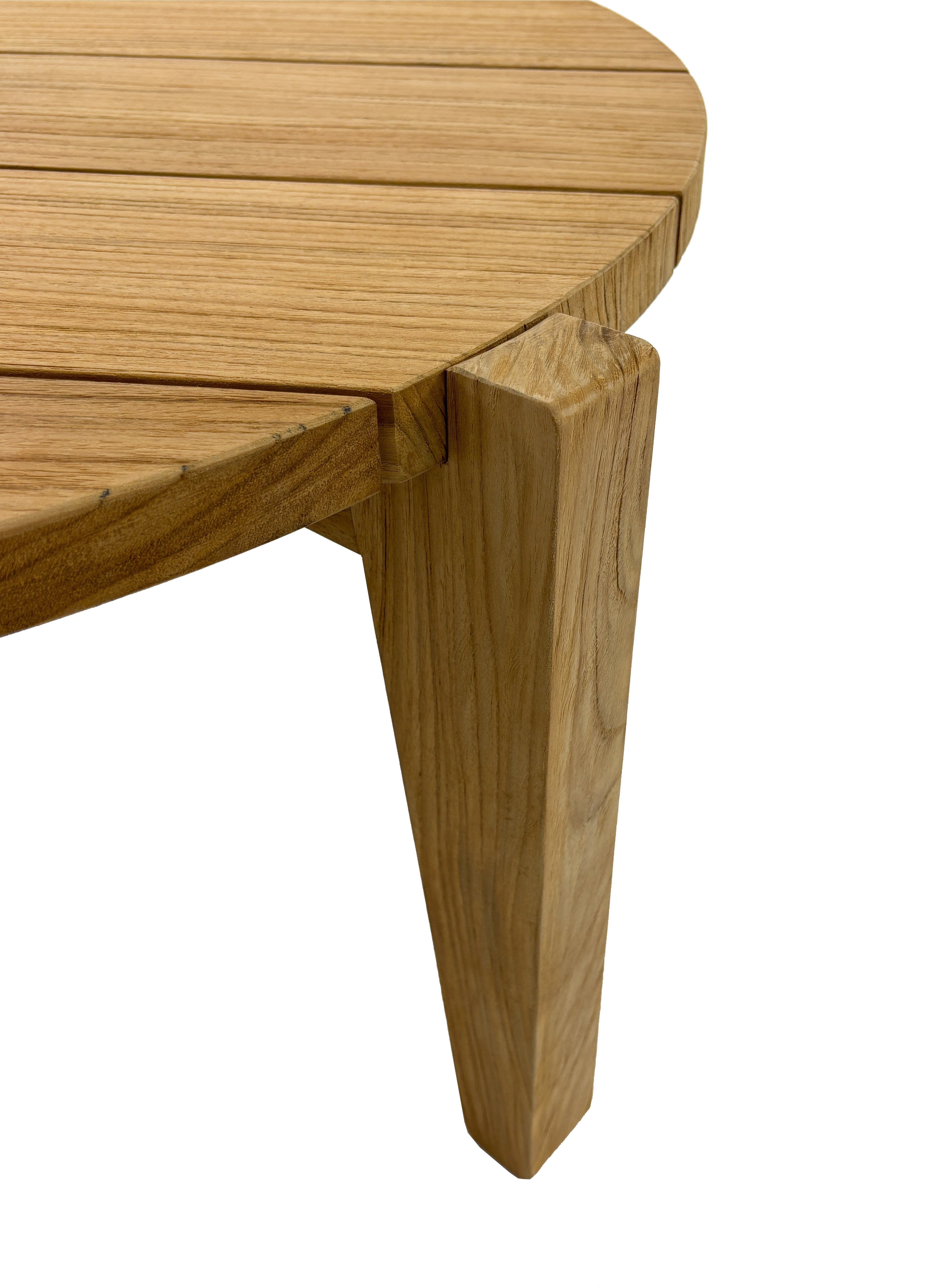 Natural Teak Carlsbad Circular Coffee Table - 23-33" Round