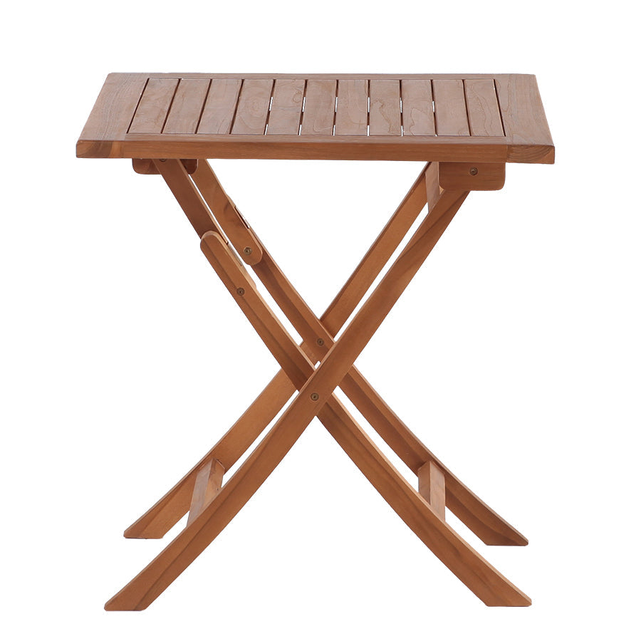Natural Teak Telluride 2-Person Patio Table - 28" Square Folding Table