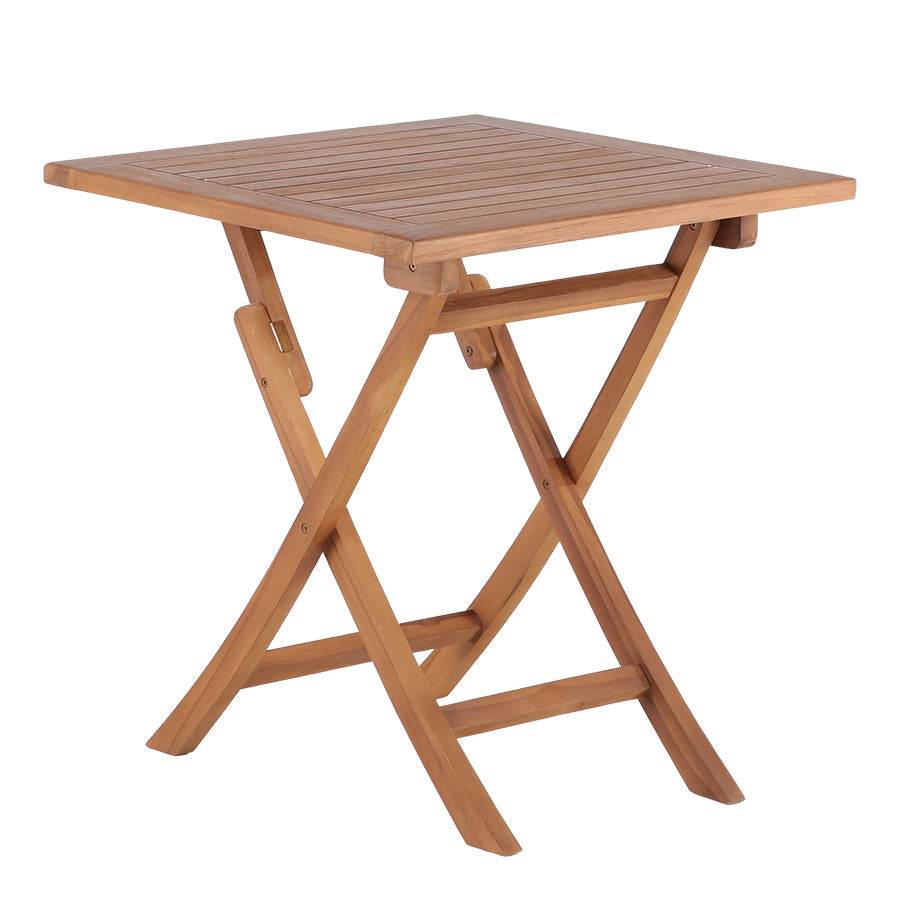Natural Teak Telluride 2-Person Patio Table - 28" Square Folding Table