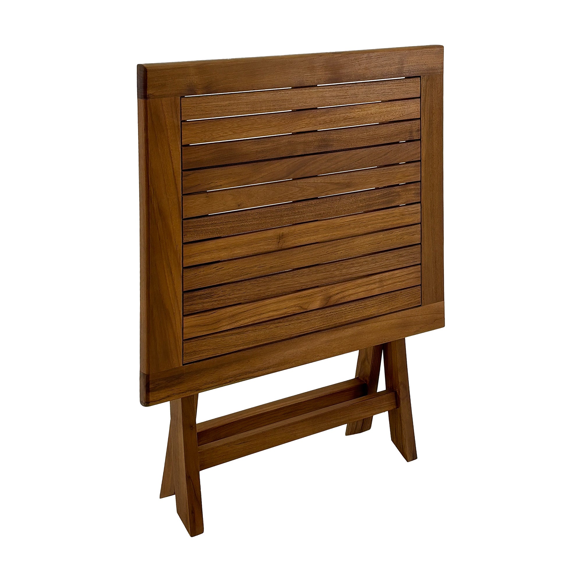 Natural Teak Telluride 2-Person Patio Table - 28" Square Folding Table