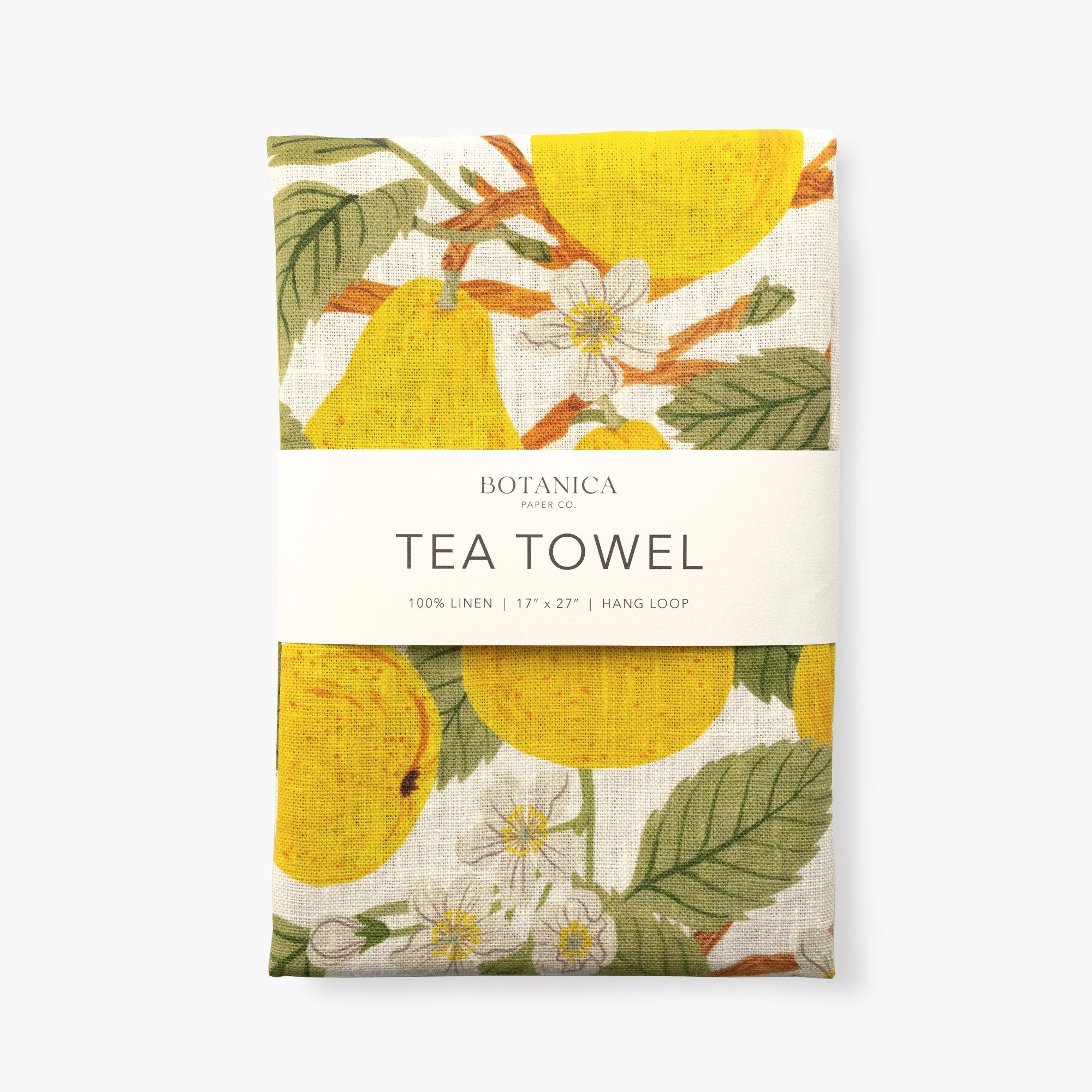 Pear Orchard Tea Towel - 100% Linen Dishcloth