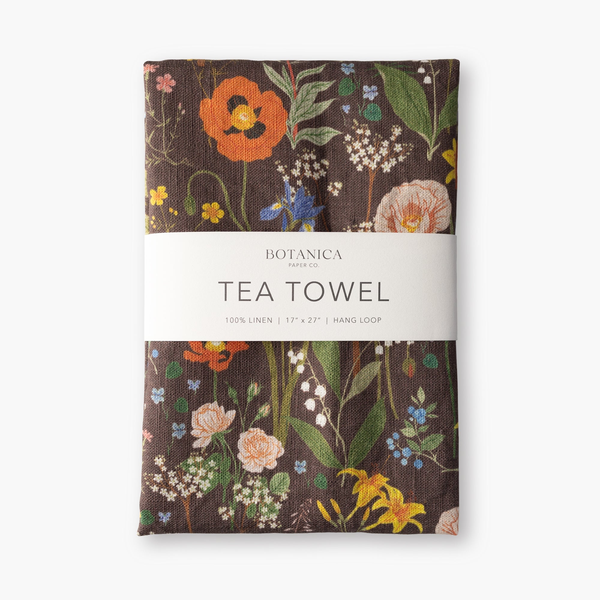 Wild Flowers Tea Towel - 100% Linen Dishcloth