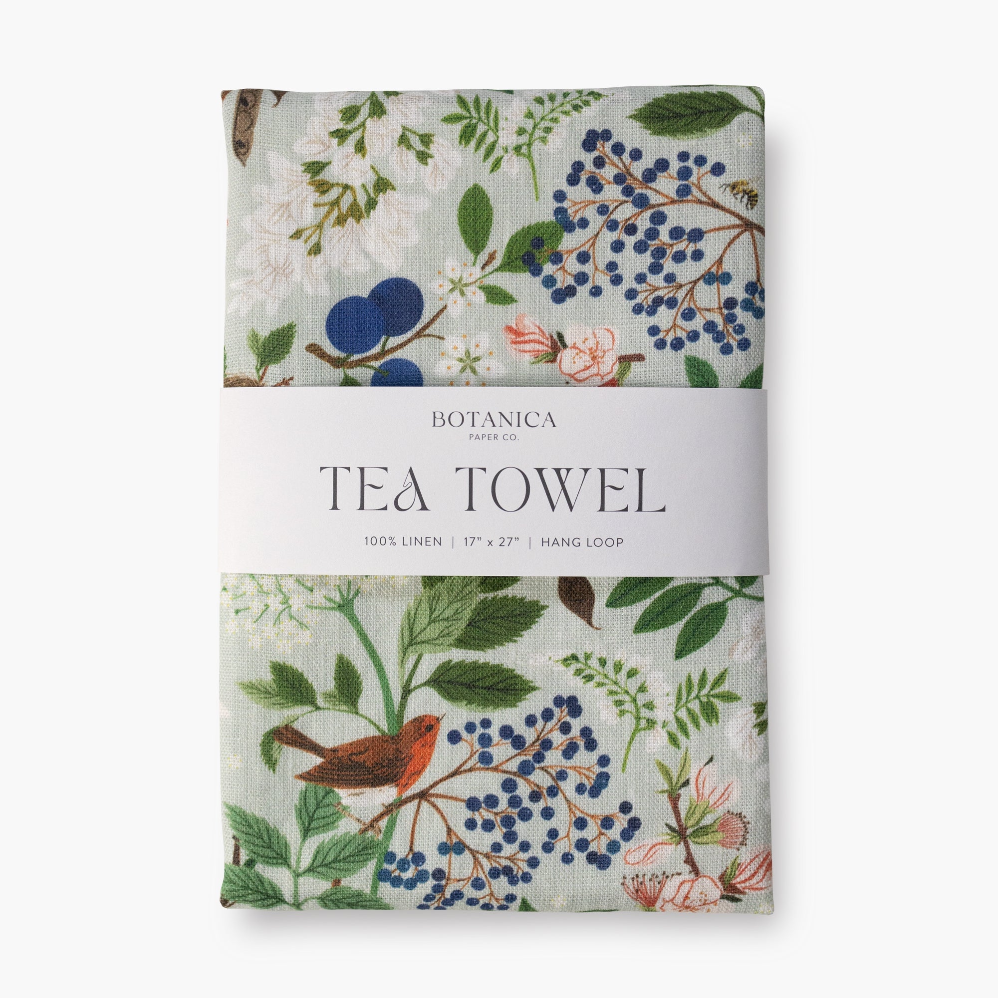 Flowering Trees Tea Towel - 100% Linen Dishcloth