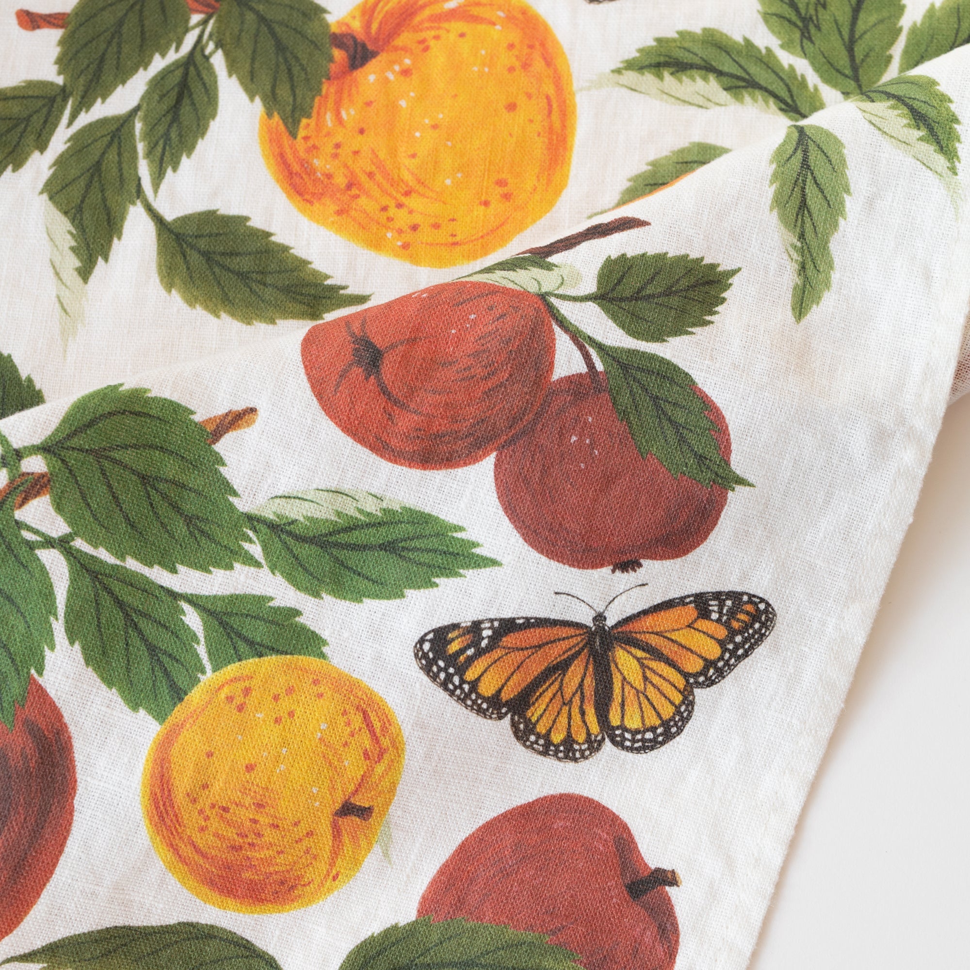 Apple Orchard Tea Towel - 100% Linen Dishcloth