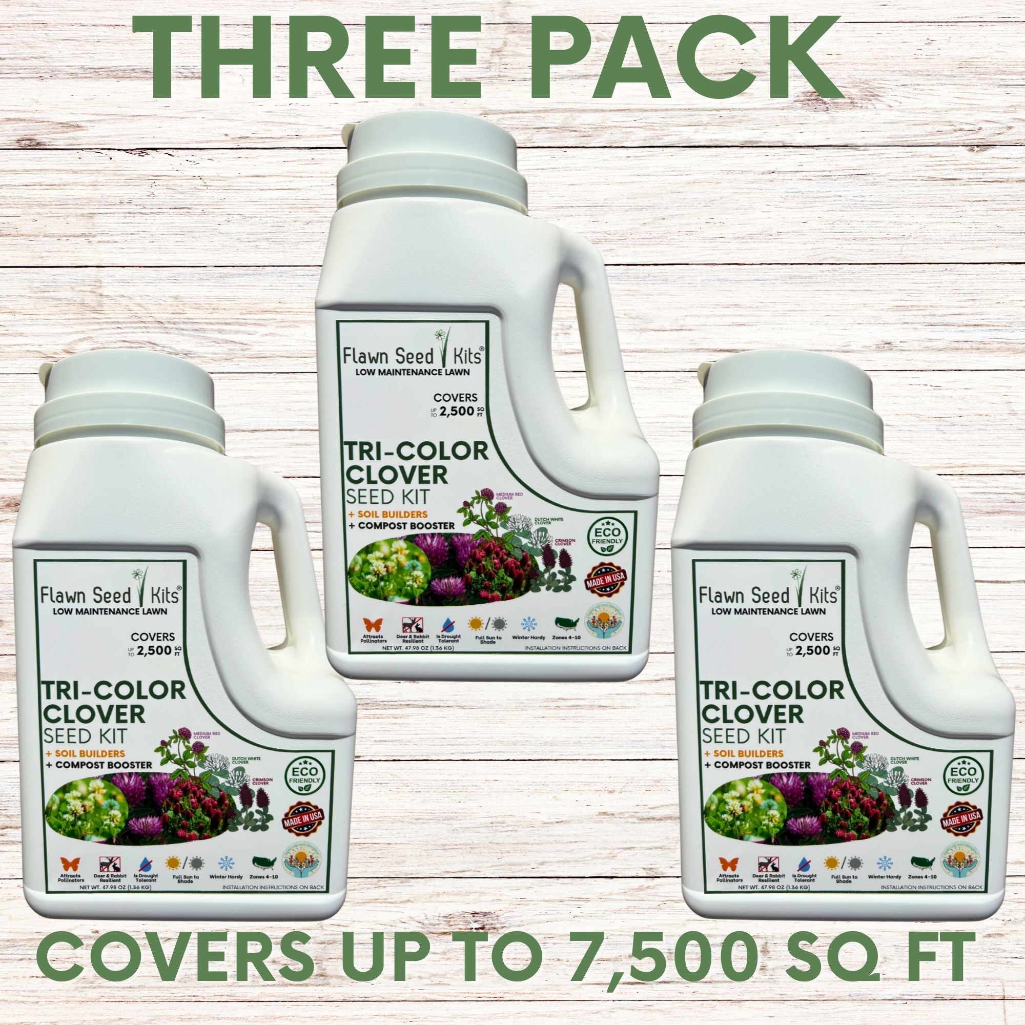 Tri-Color Flowering Clover Seed Kit