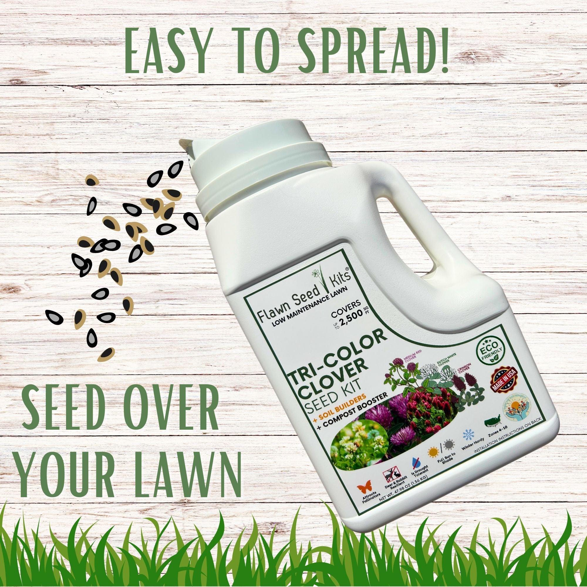 Tri-Color Flowering Clover Seed Kit