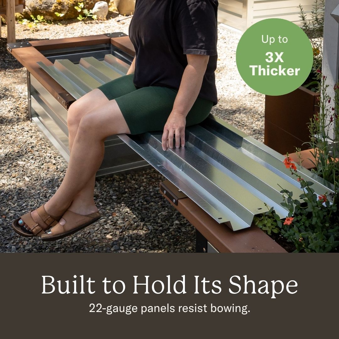 3.5' x 7' Galvanized Steel Raised Garden Bed Kit