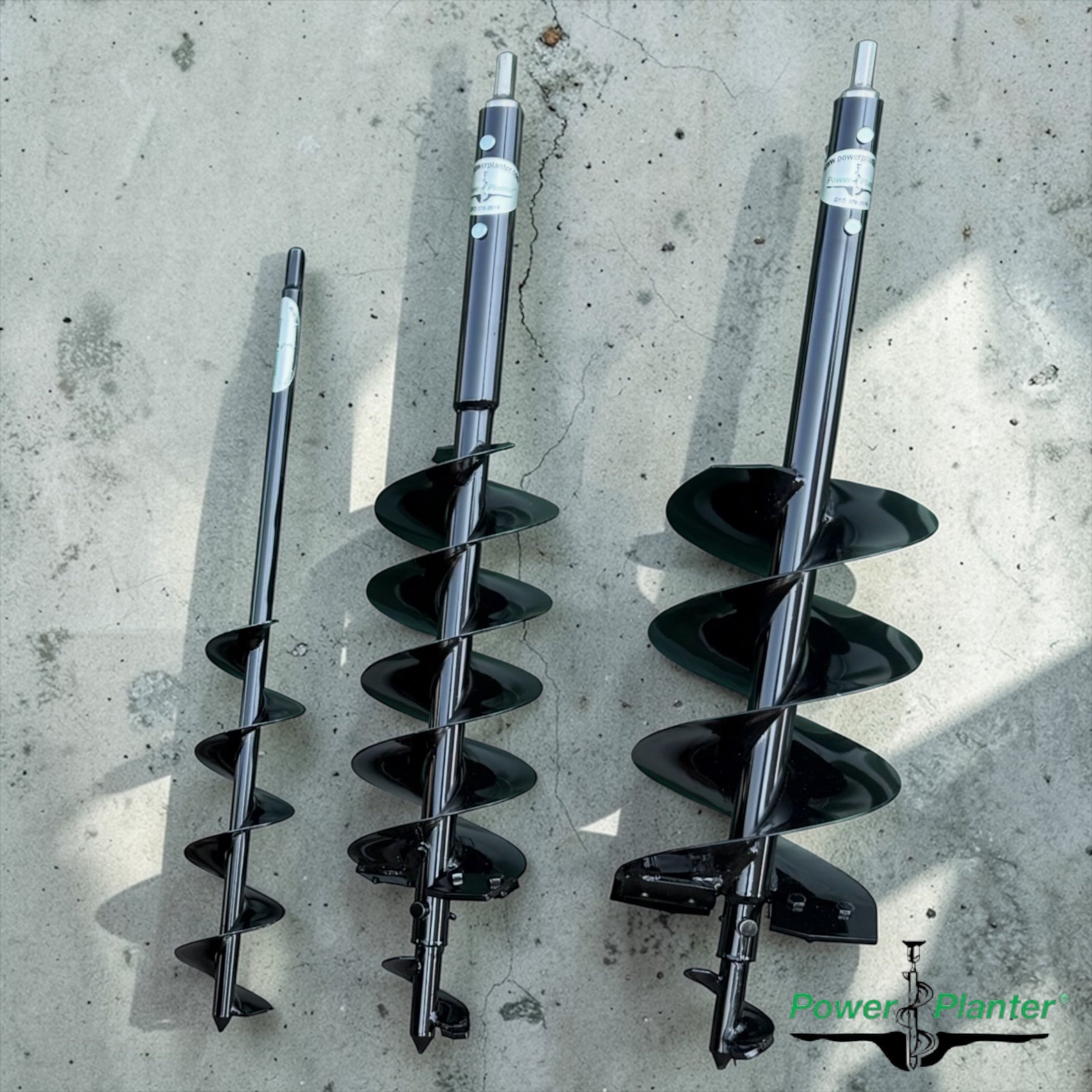 Ultimate Heavy-Duty Landscaper Auger Bundle - 3" x 24", 5" and 7" x 28"