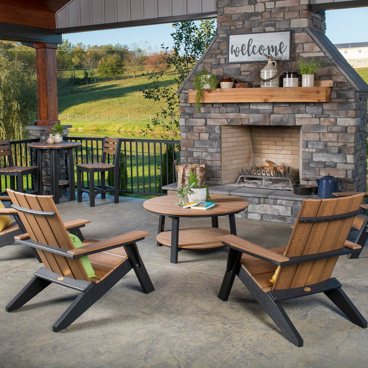 Antique Mahogany & Black