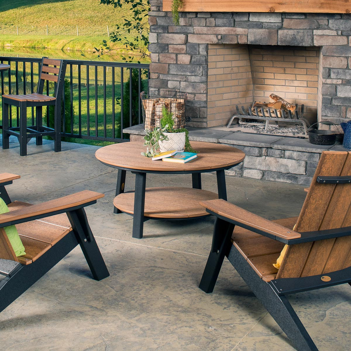 Antique Mahogany & Black