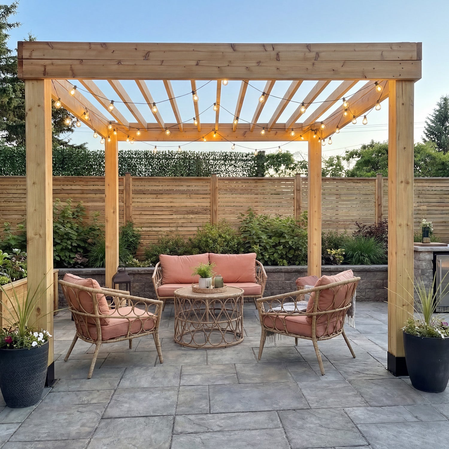 10' x 10' Western Red Cedar Urban Escape Pergola