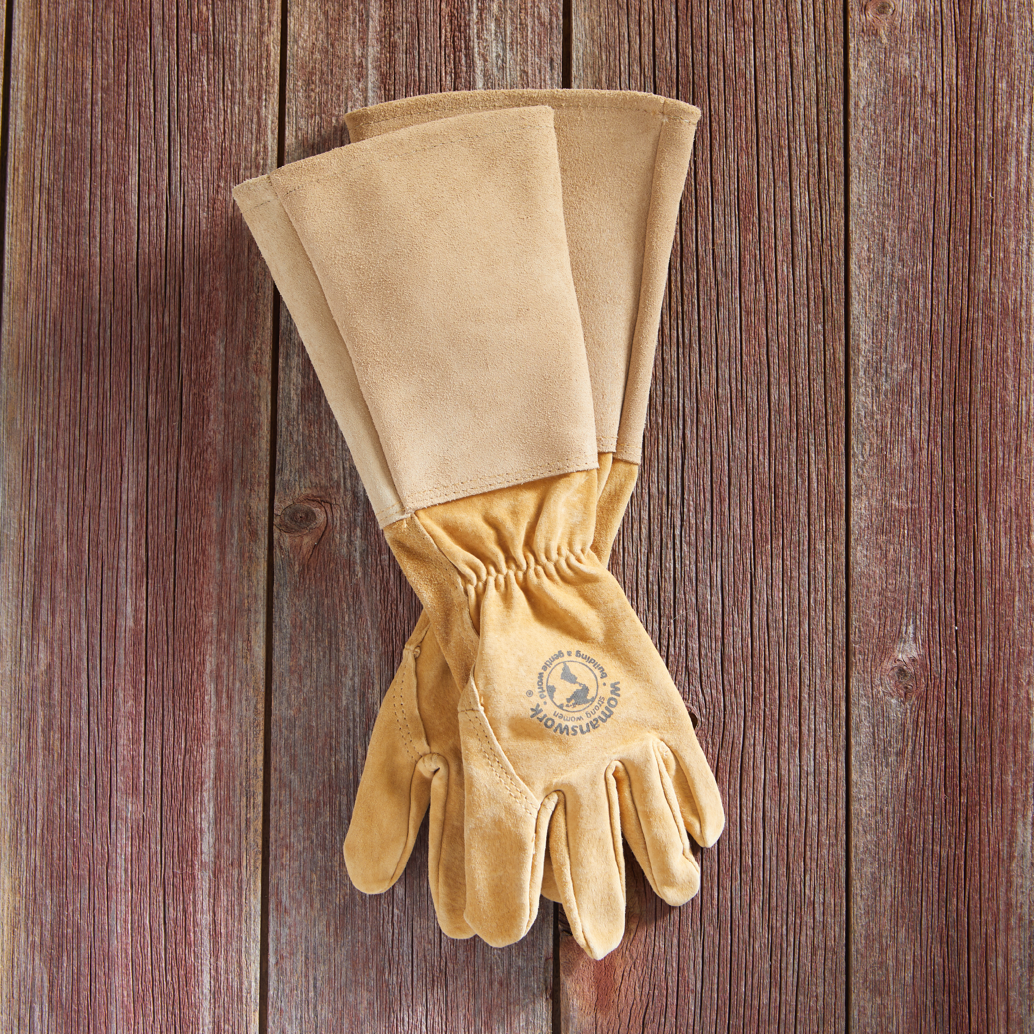 ladies leather gauntlet gardening gloves Womanswork: Rose Gauntlet Glove