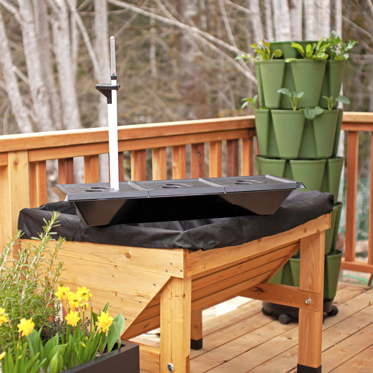 Small Classic Planter with Self-Watering Kit