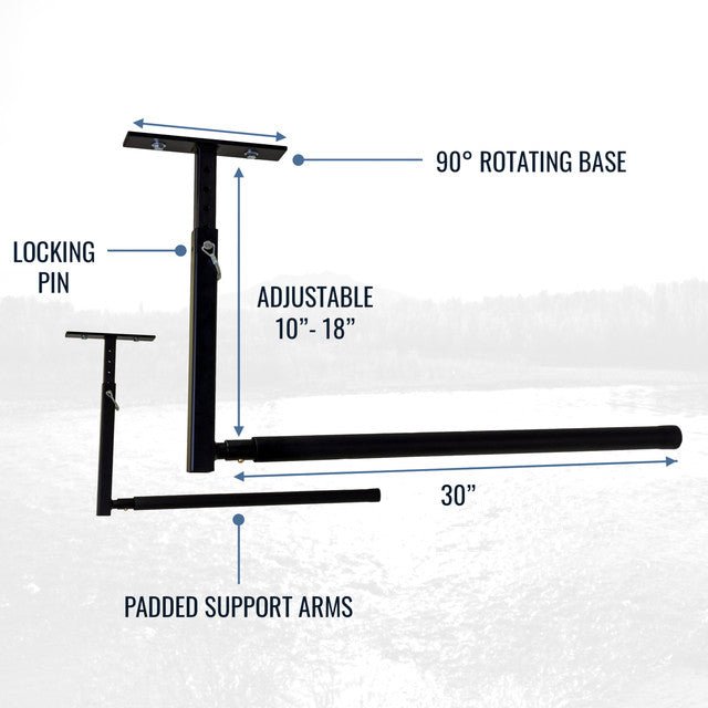 Adjustable Ceiling Hi-Port Ladder Storage Rack
