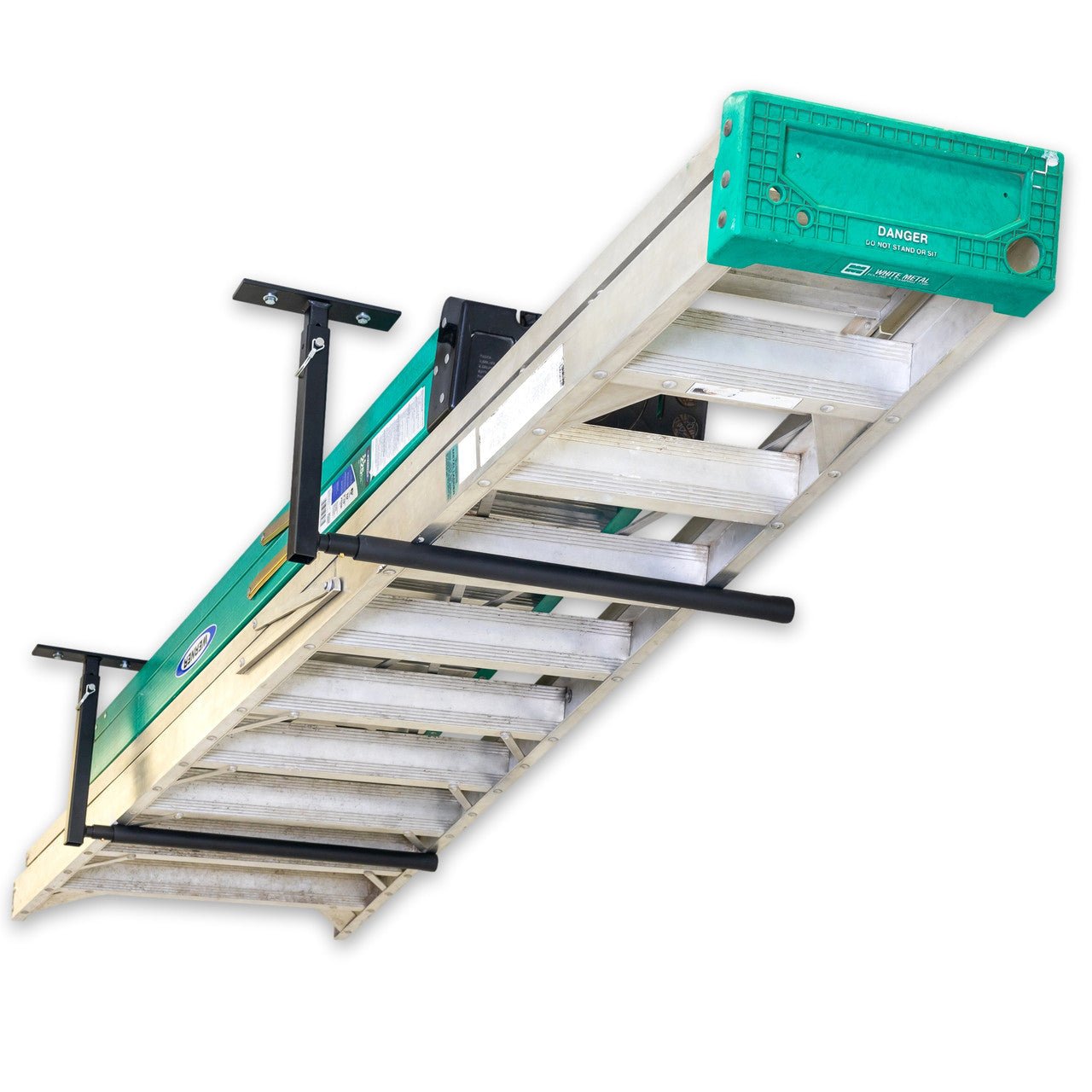 Adjustable Ceiling Hi-Port Ladder Storage Rack
