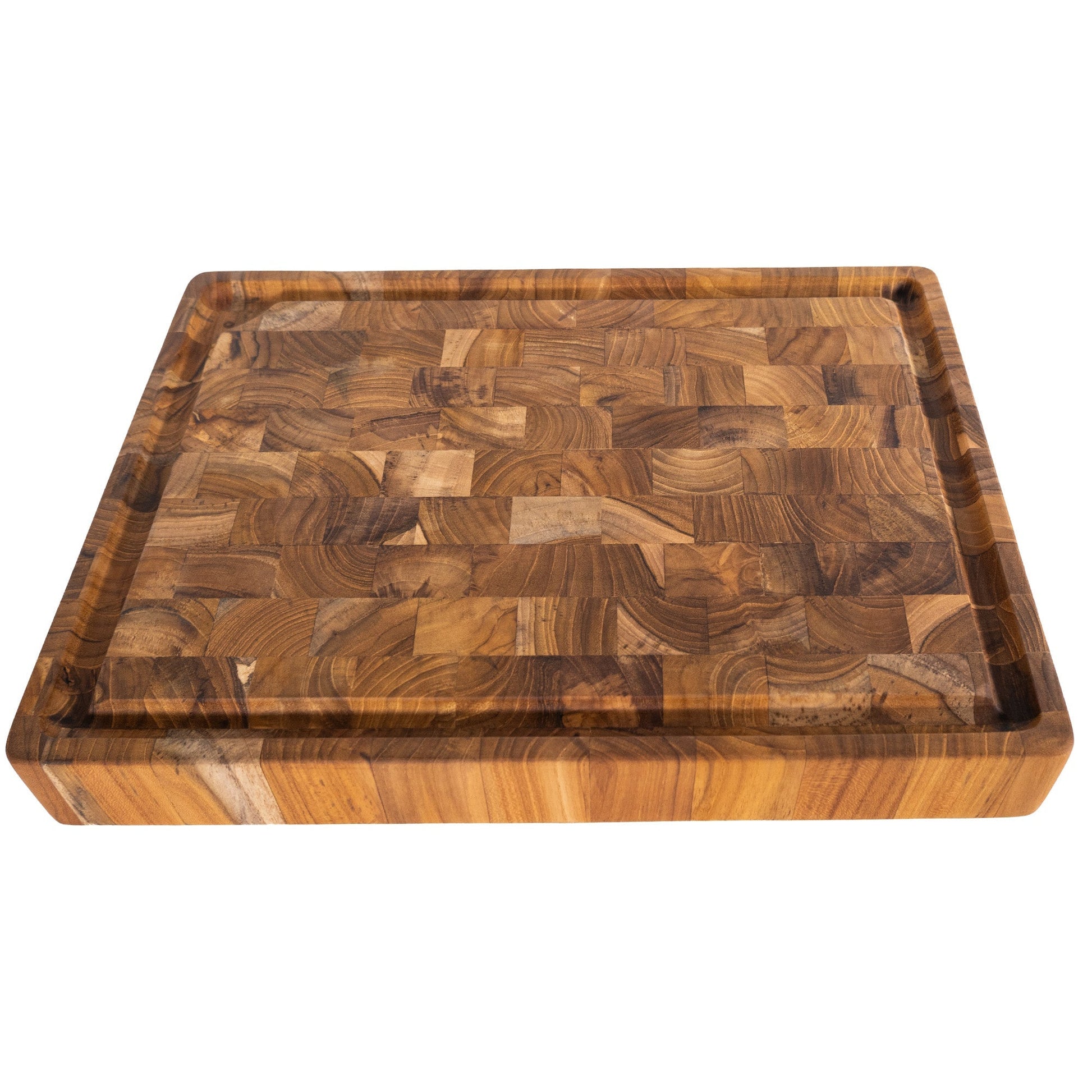Adobe Checkered Teak Cutting & Serving Board