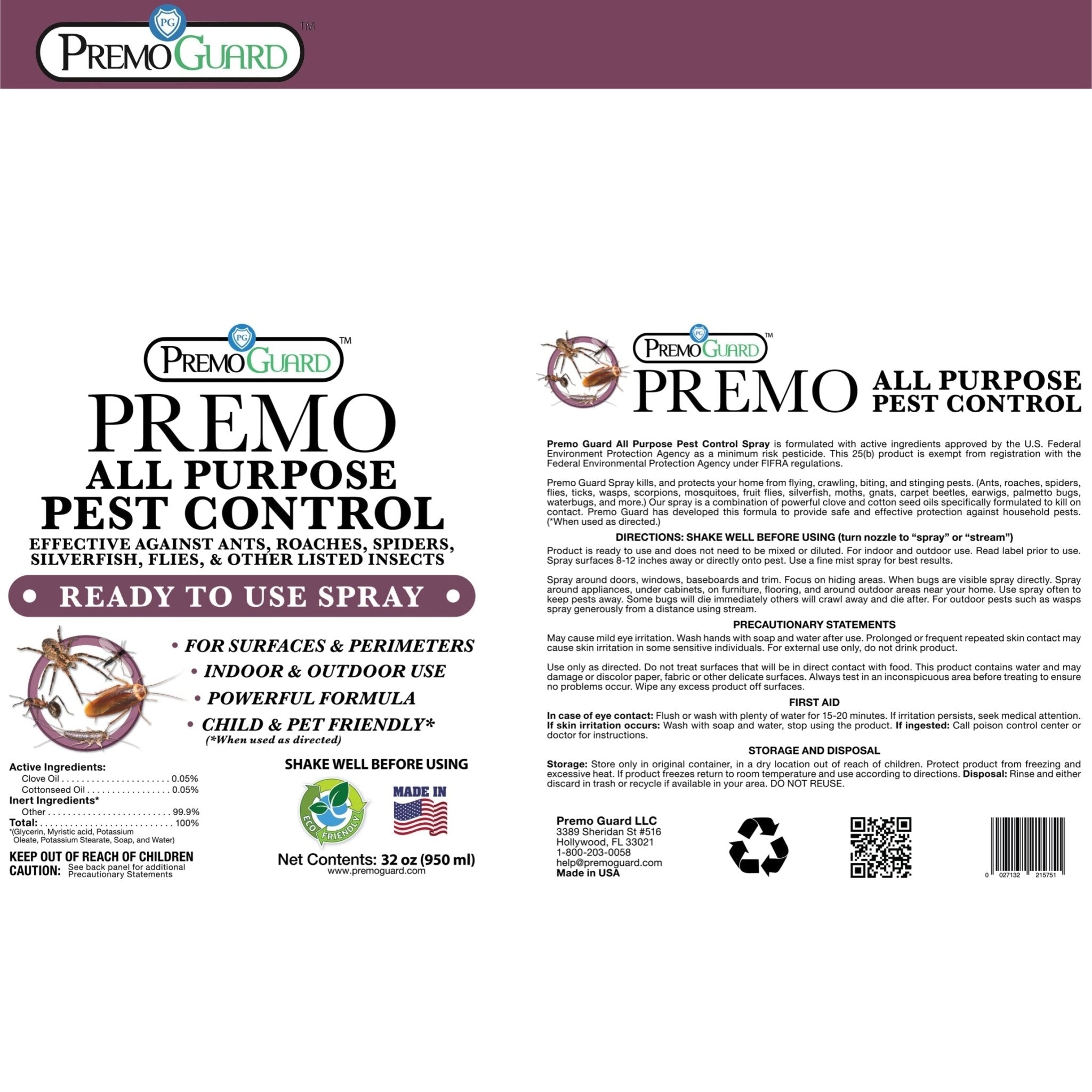 All Purpose Indoor Pest Control Spray - 32 oz