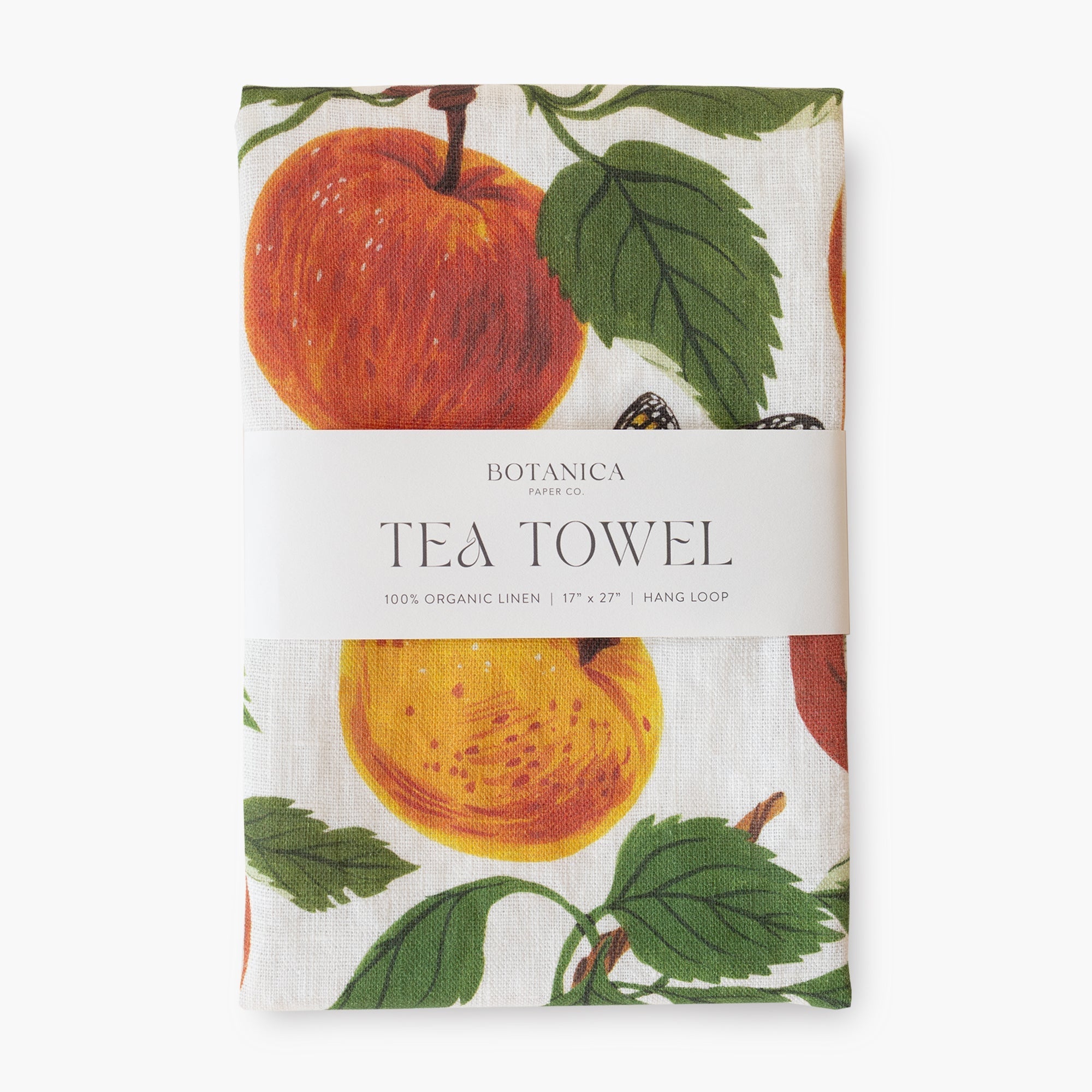 Apple Orchard Tea Towel - 100% Linen Dishcloth