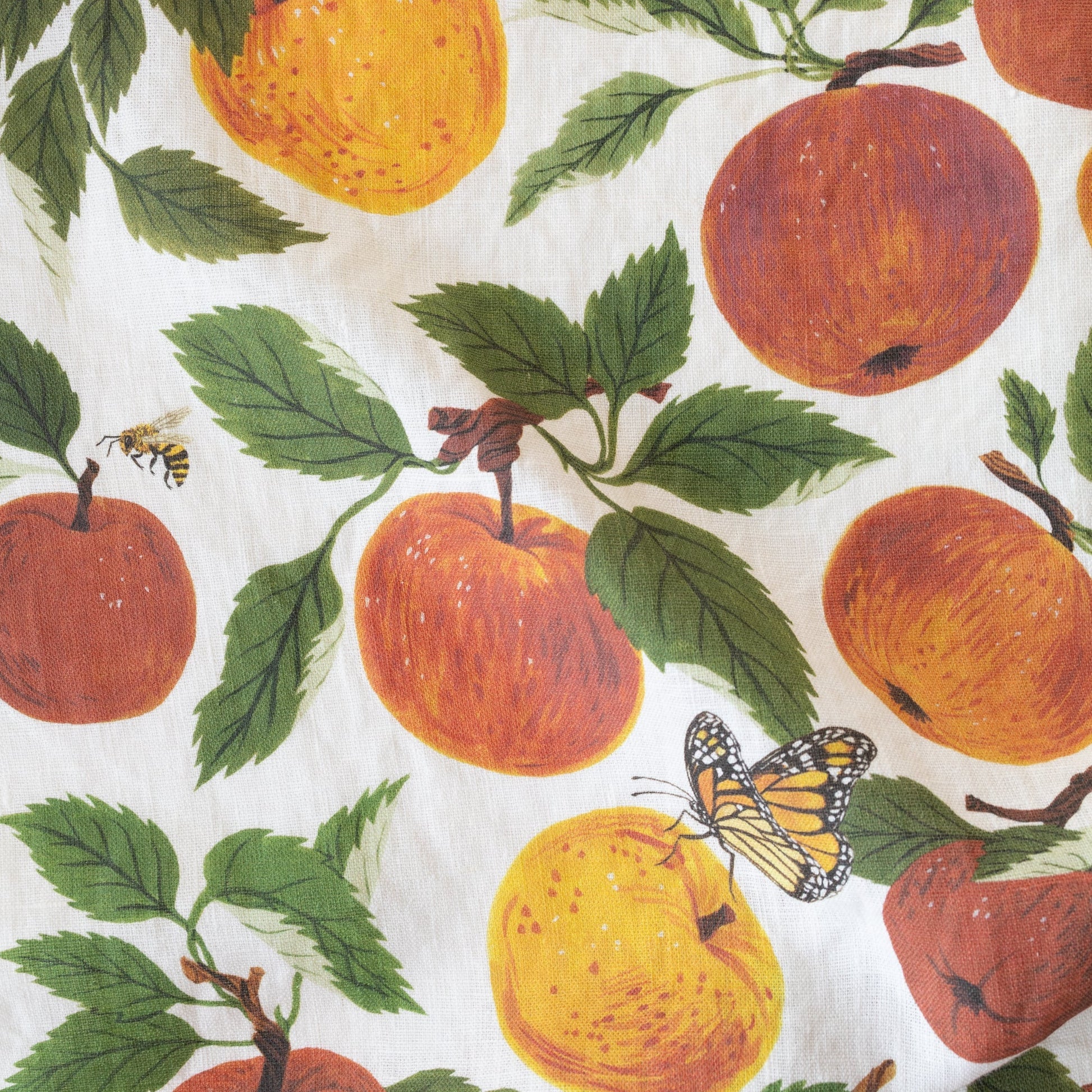 Apple Orchard Tea Towel - 100% Linen Dishcloth
