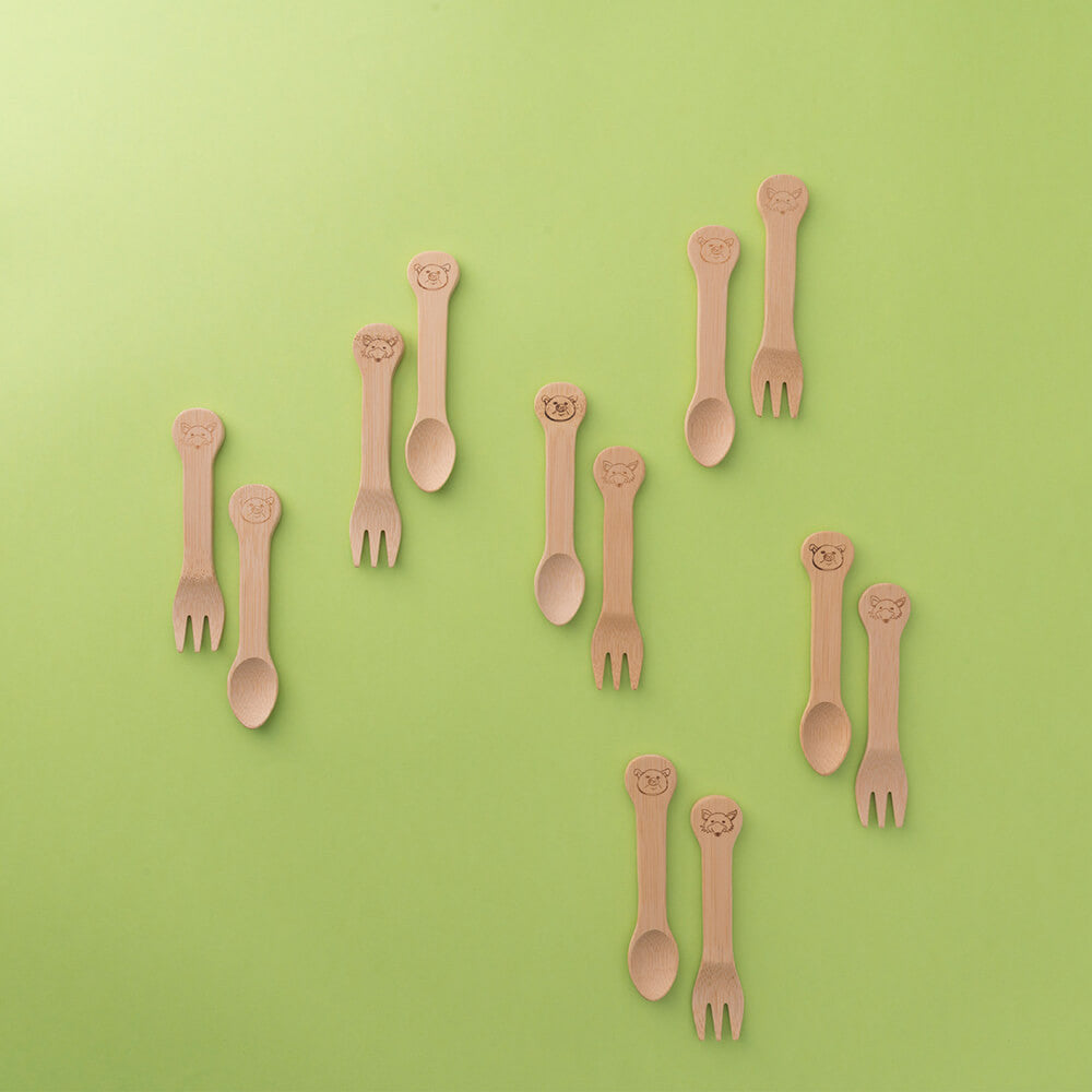 Bamboo Baby Fork and Spoon Set