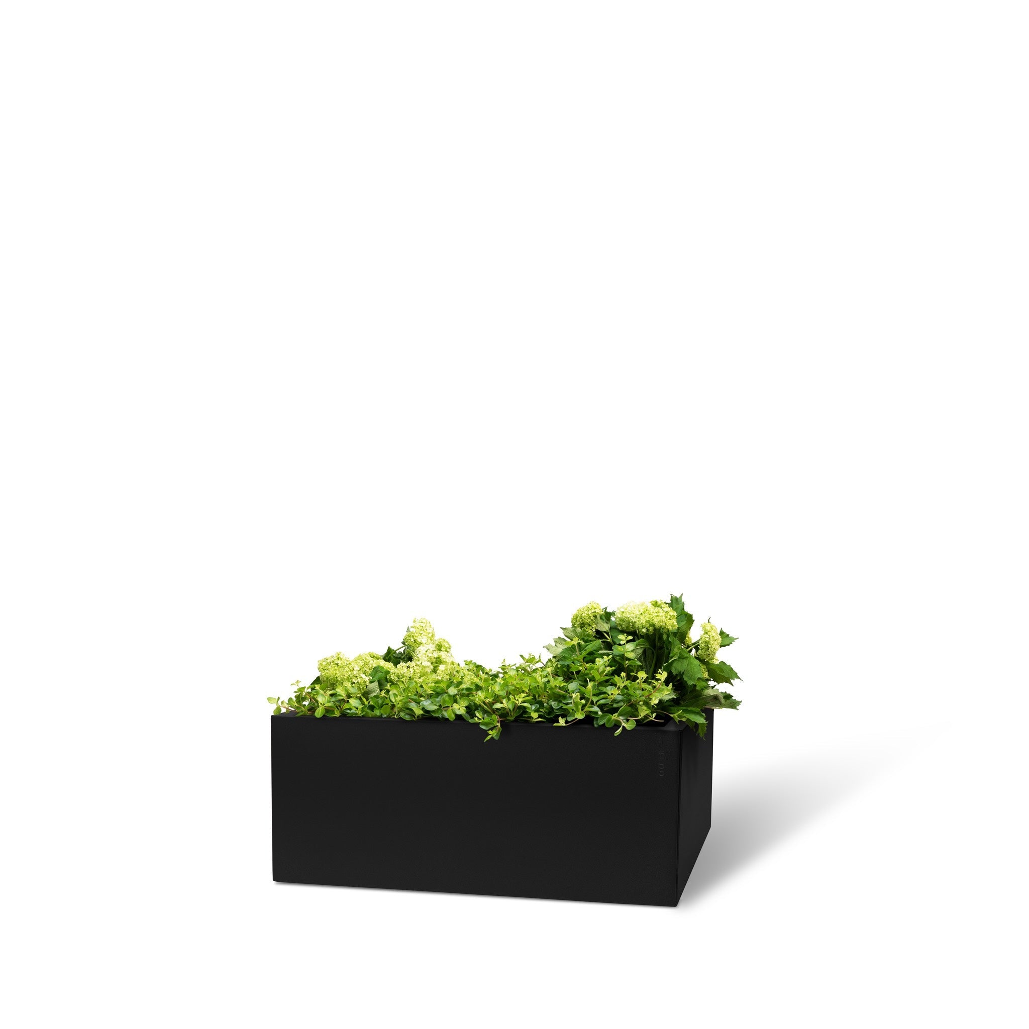 Bedd Steel Patio Planter Boxes - 2' Square Planters Black 10" option3