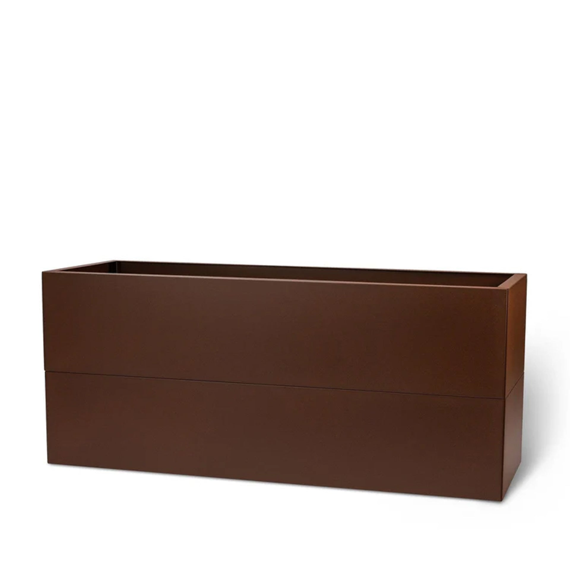 Bedd Steel Patio Planter Boxes - Rectangular Planters 24" W x 47" L 20" Rust