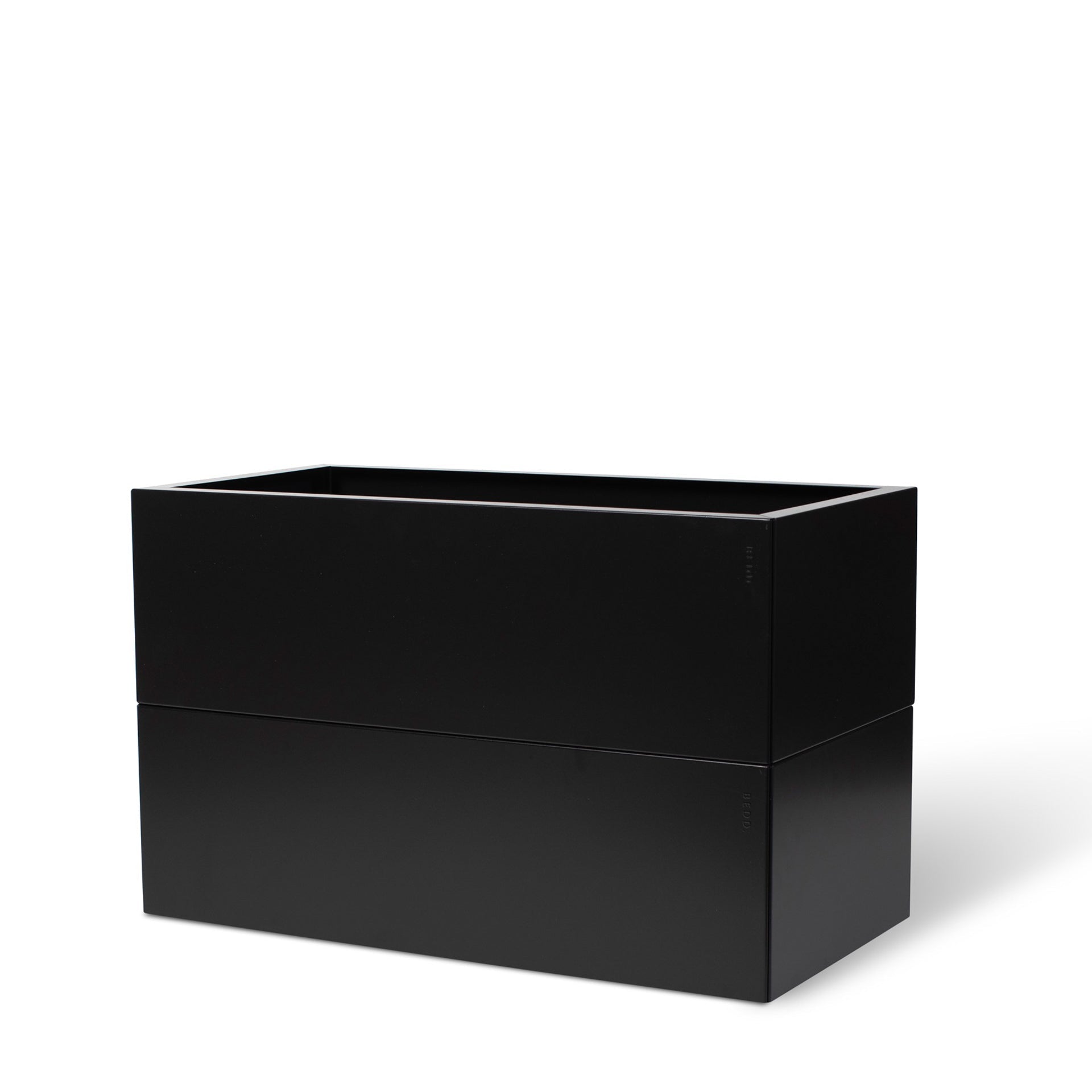 Bedd Steel Patio Planter Boxes - Rectangular Planters 16" W x 31" L 20" Black