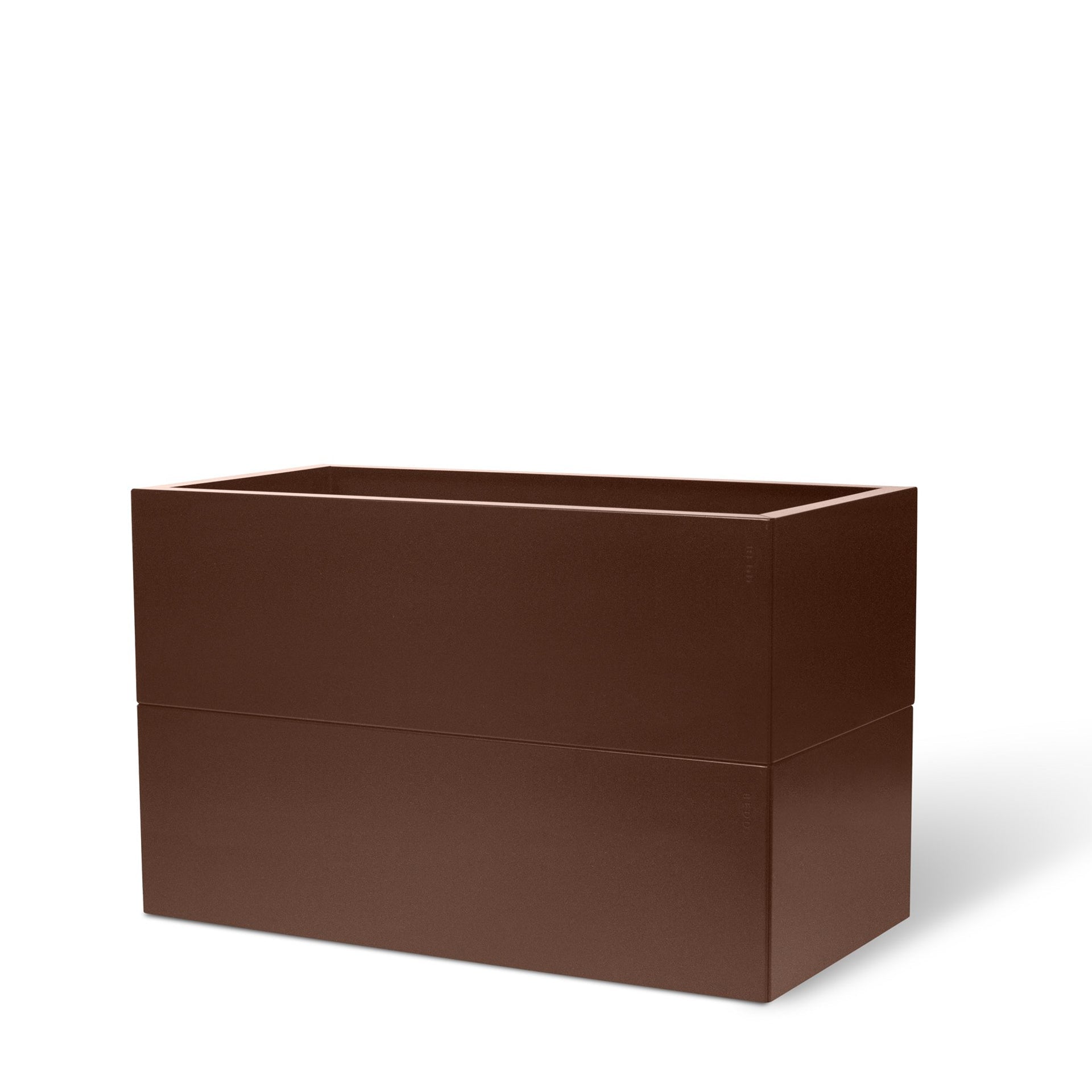 Bedd Steel Patio Planter Boxes - Rectangular Planters 16" W x 31" L 20" Rust