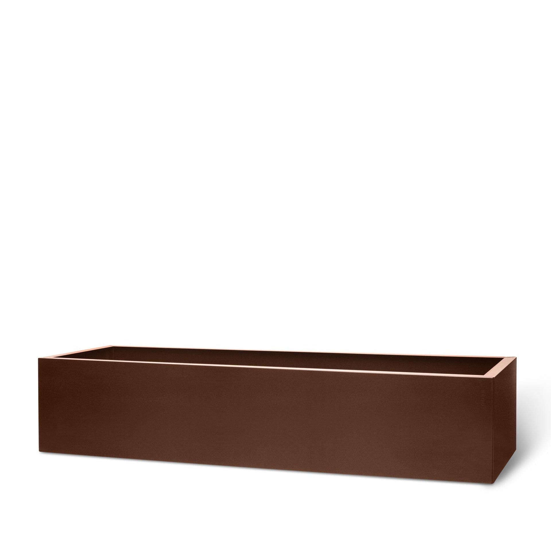 Bedd Steel Patio Planter Boxes - Rectangular Planters 16" W x 31" L 20" Rust
