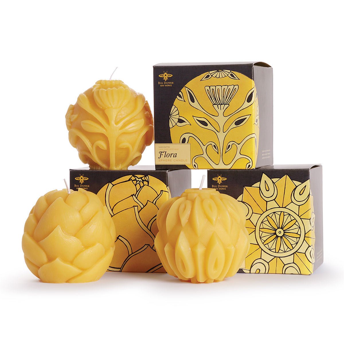 Beeswax Sphere Candles Lotus