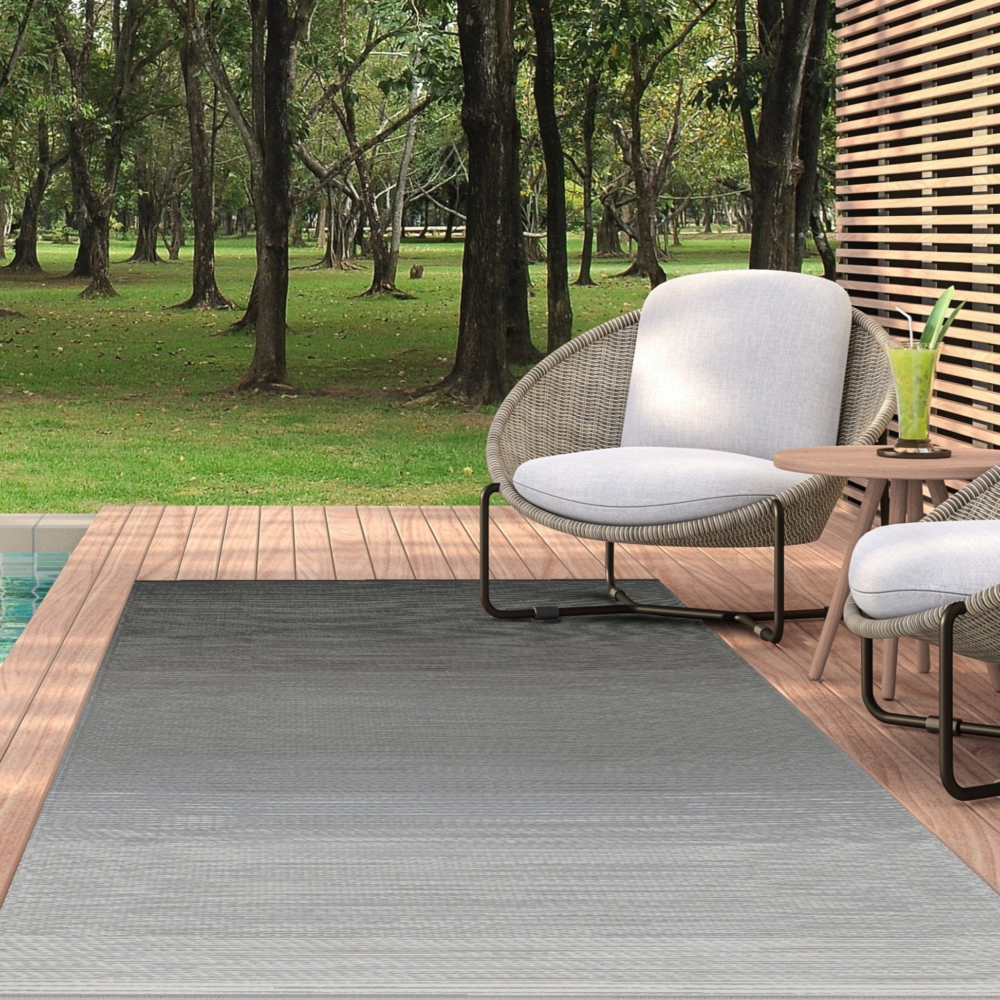 Big Sur Outdoor Rug for Patios & Living Spaces 3' x 5' Teal
