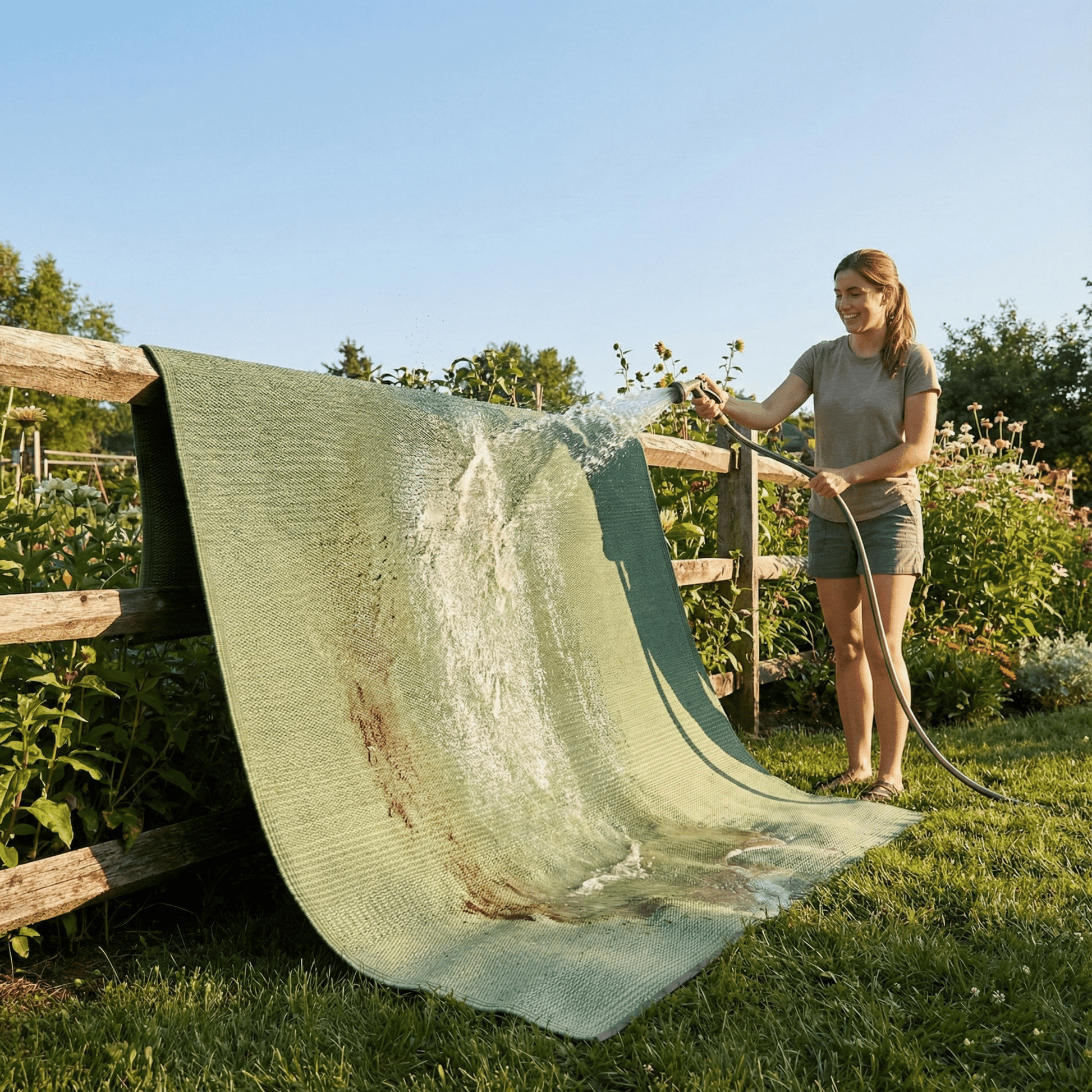 Big Sur Outdoor Rug for Patios & Living Spaces 3' x 5' Teal