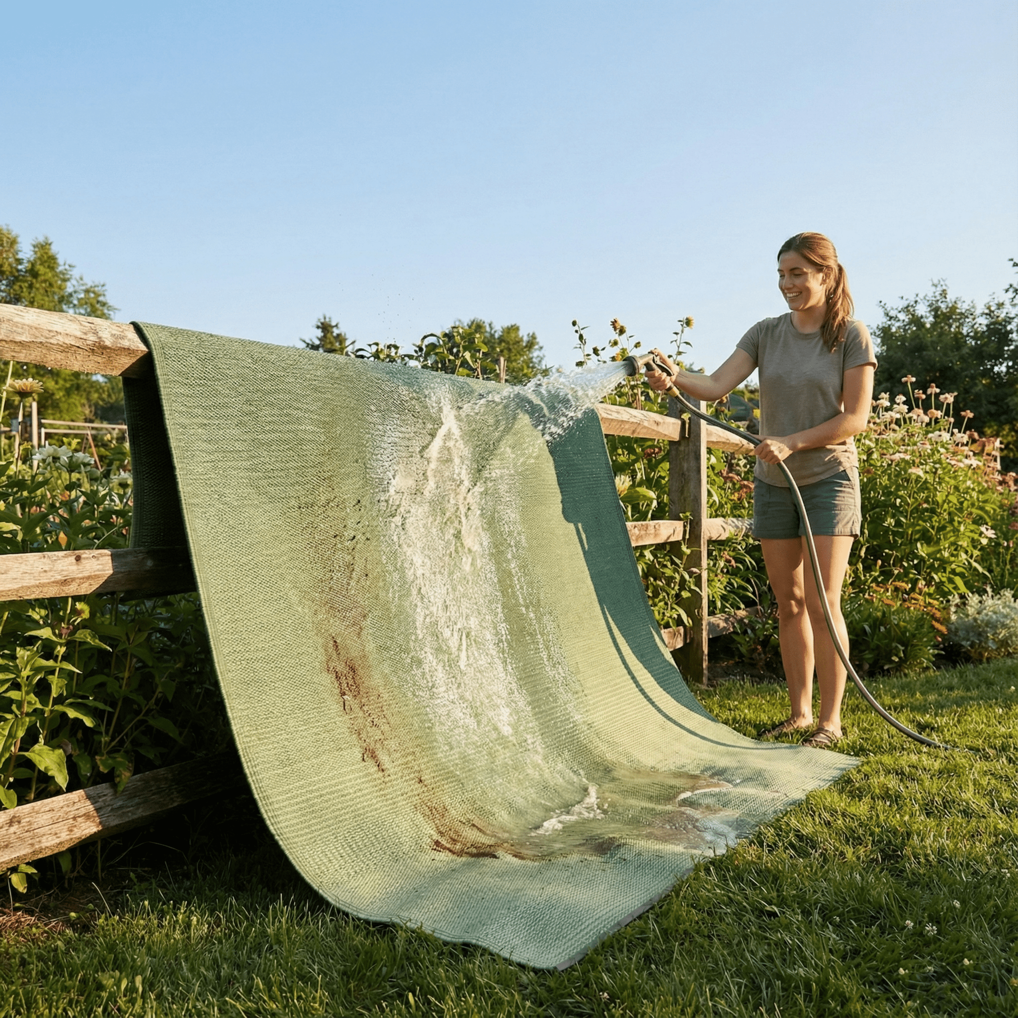 Big Sur Outdoor Rug for Patios & Living Spaces 3' x 5' Teal