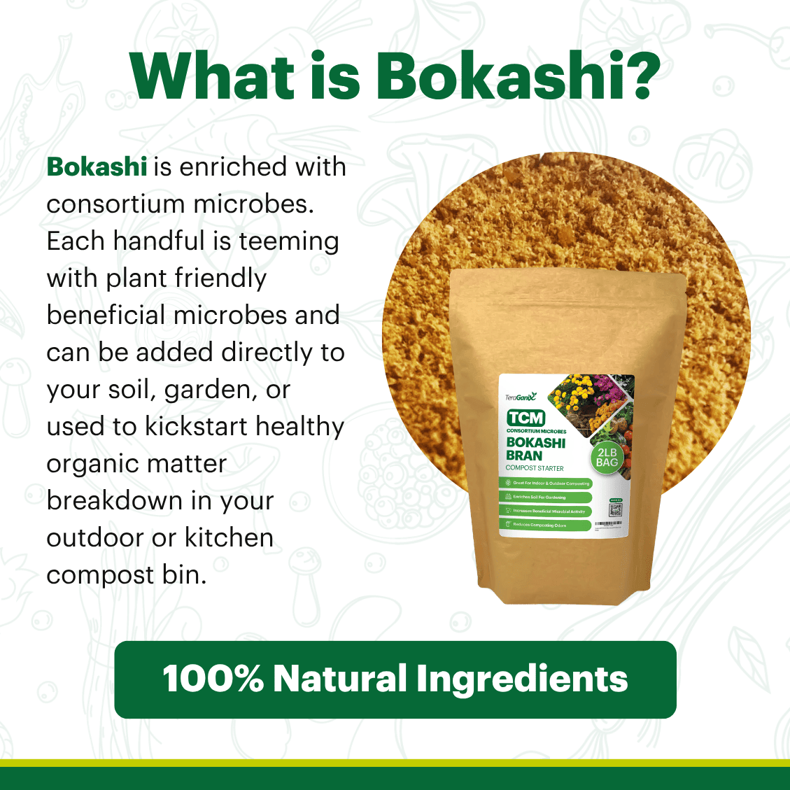 Bokashi Bran - Premium Compost Starter & Microbial Inoculant 2 lb