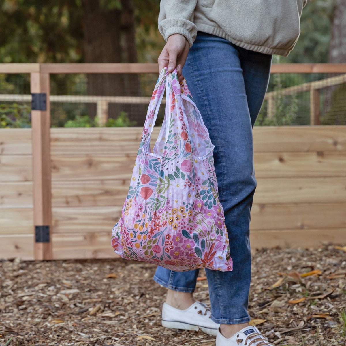 Botanical Print Reusable Bags Terracotta Garden option3
