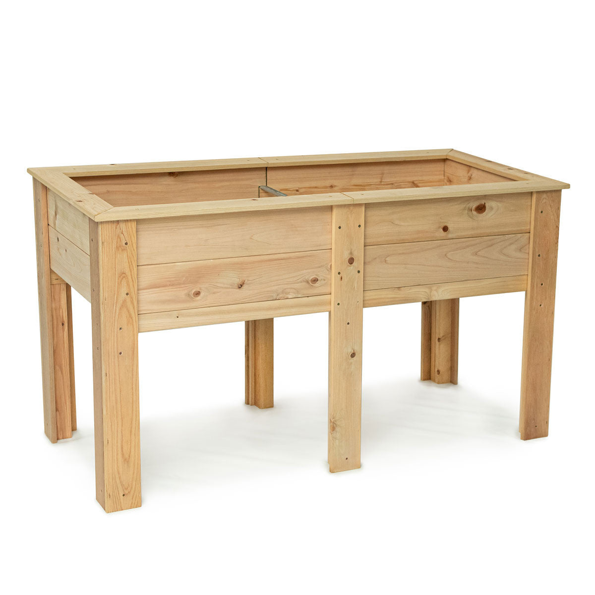 Natural Cedar Elevated Planter (Size pictured: 26"W x 60"L x 34"H 11"D)