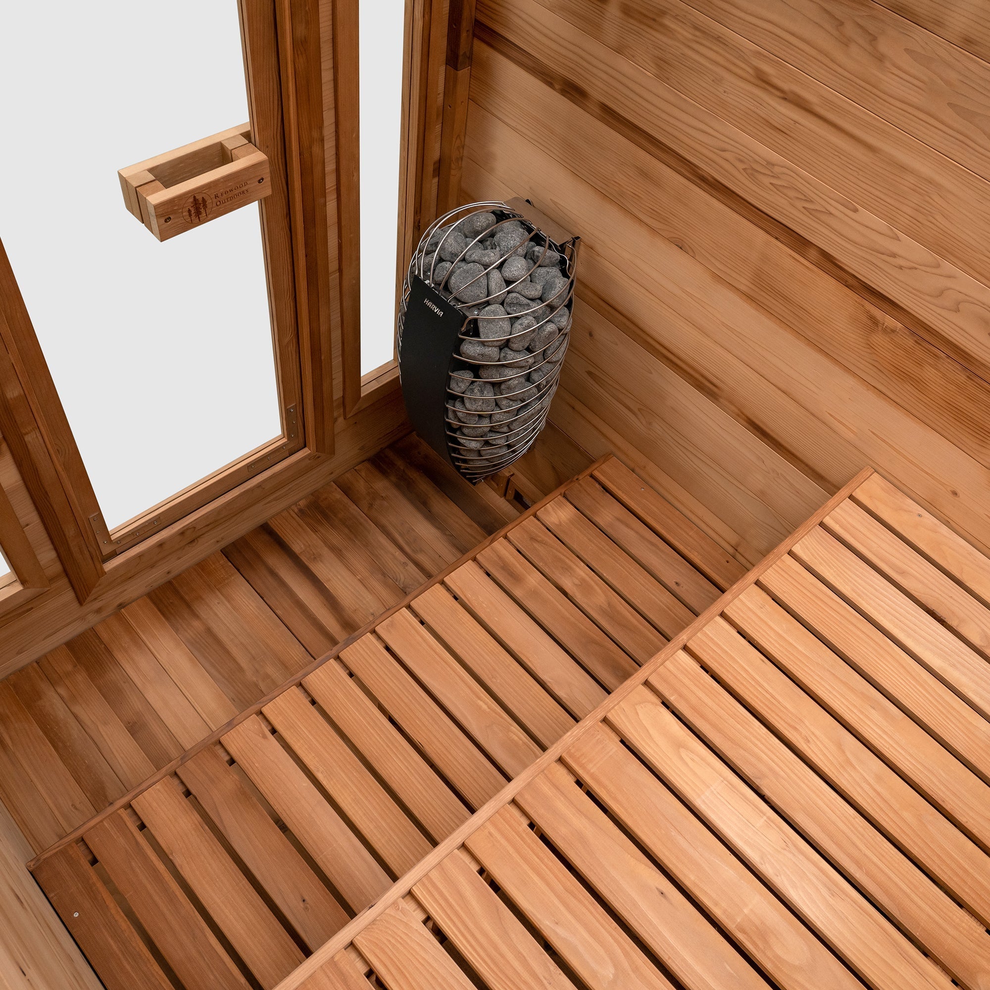 Cabin Outdoor Sauna - 4 Person w/ Harvia KIP 8kW Heater – Eartheasy