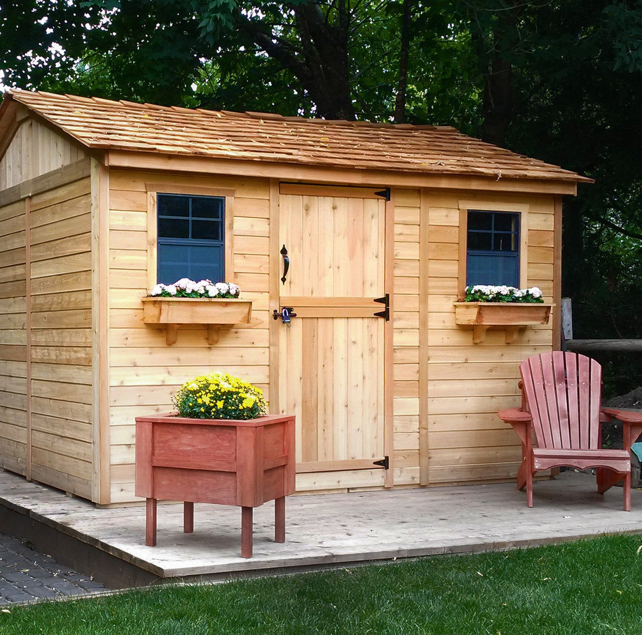 12' x 8' Western Red Cedar – Cabana Shed