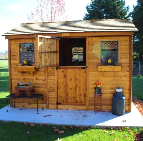 12' x 8' Western Red Cedar – Cabana Shed