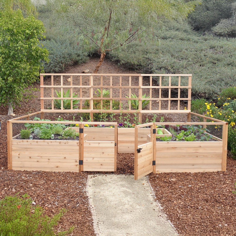 Cedar Complete Raised Garden Bed Kit - 12' x 8'