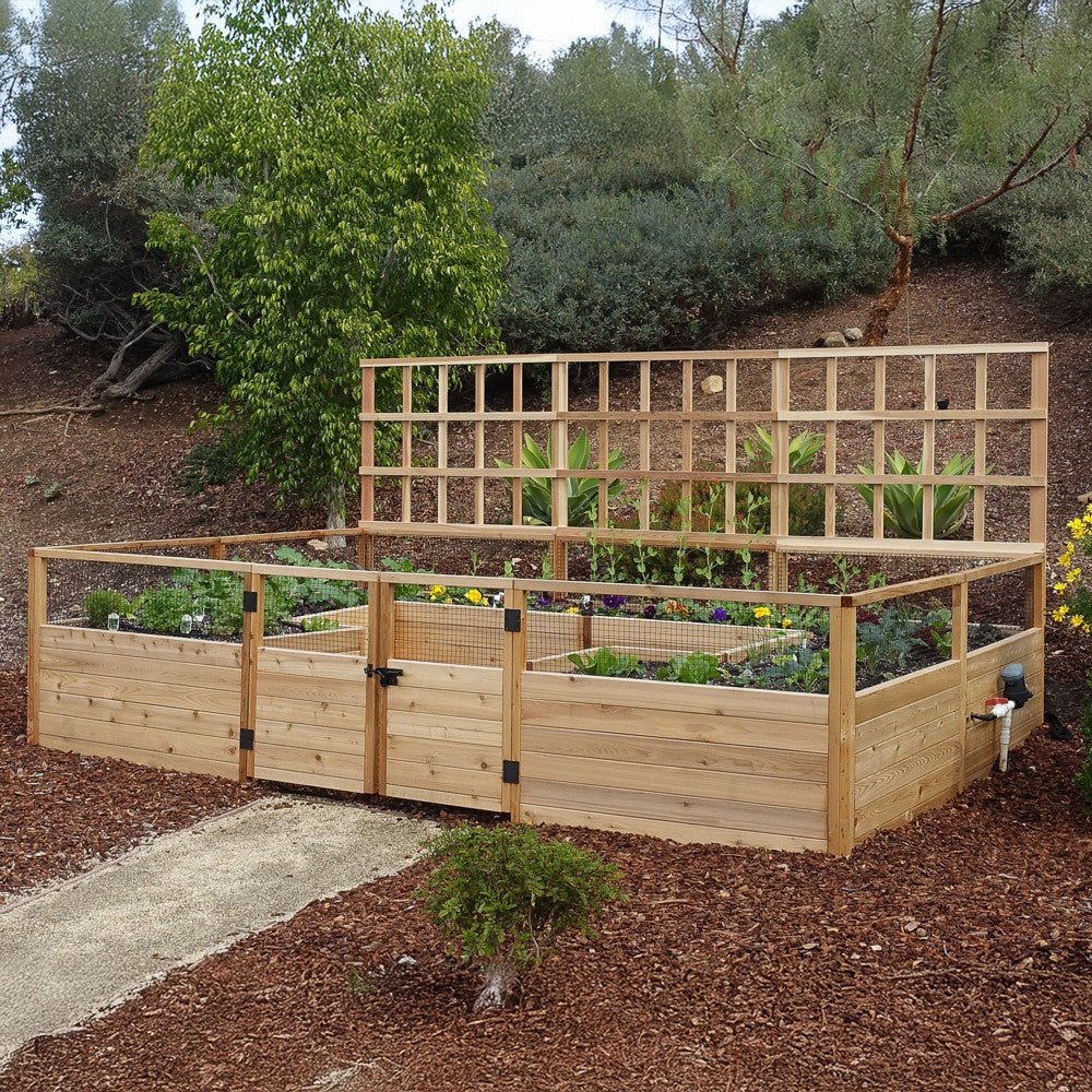 Cedar Complete Raised Garden Bed Kit - 12' x 8'