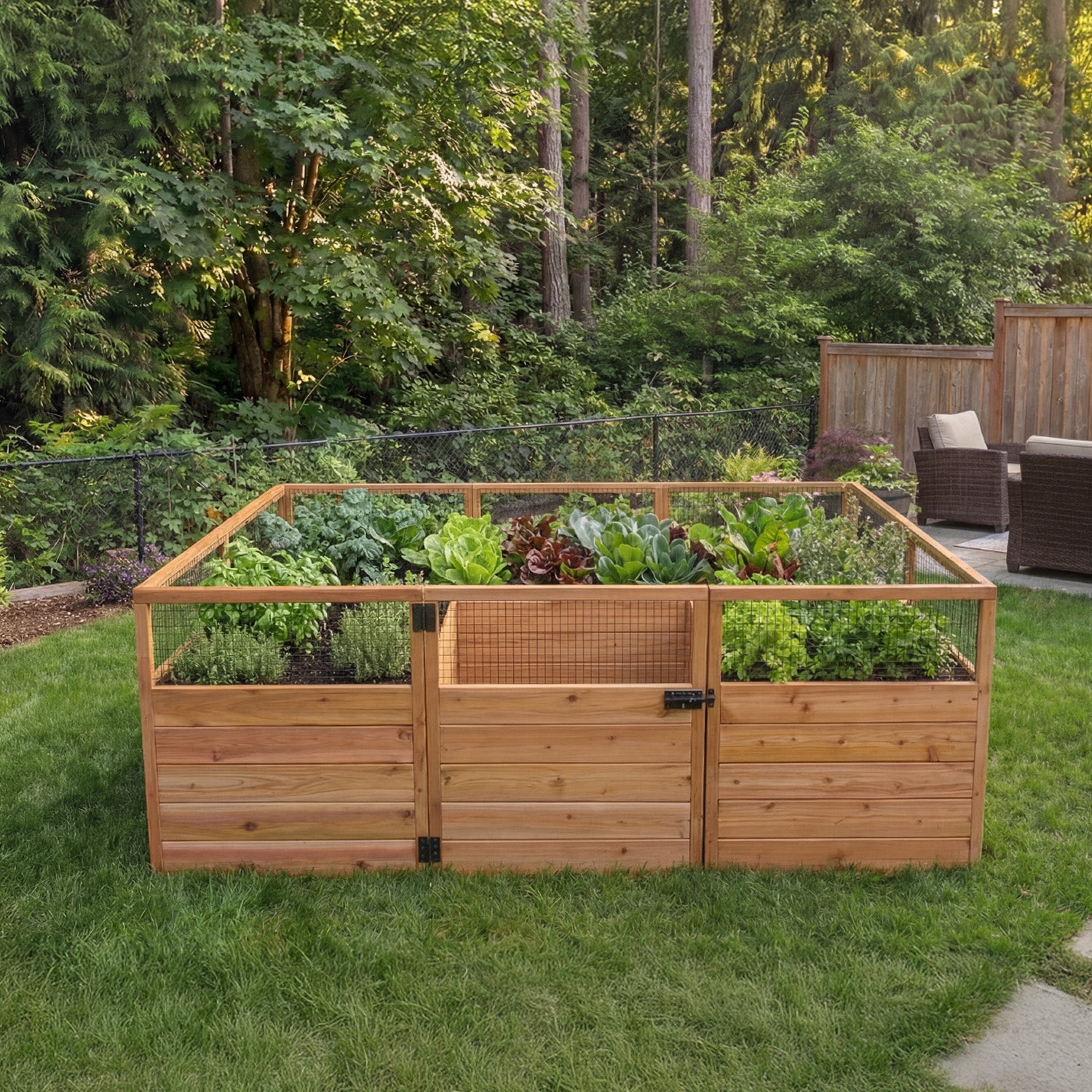 Cedar Complete Raised Garden Bed Kit - 8' x 5' x 20" option3