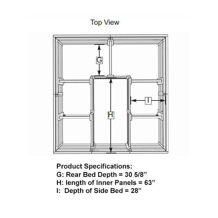 Cedar Complete Raised Garden Bed Kit - 8' x 8' x 20"