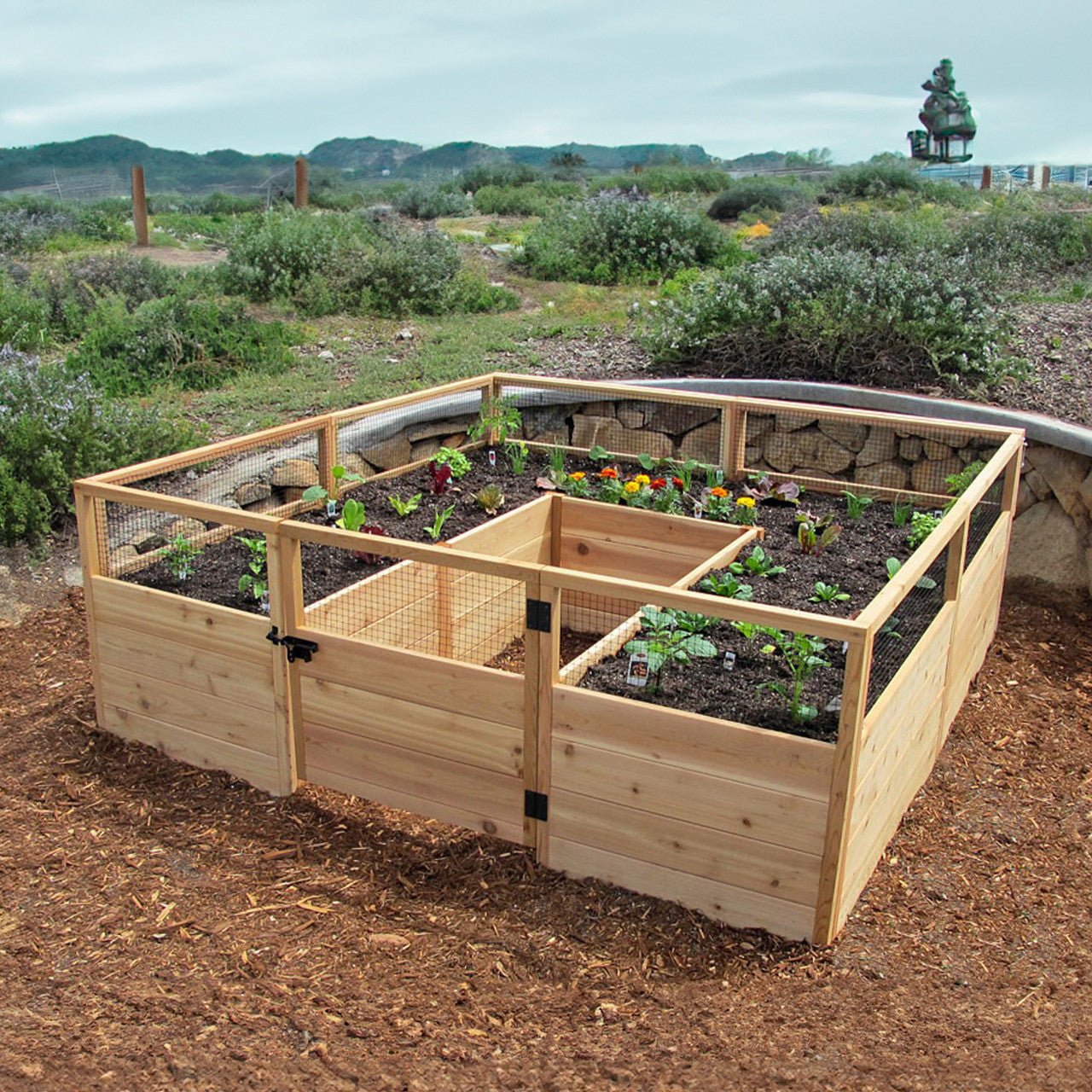Cedar Complete Raised Garden Bed Kit - 8' x 8' x 20