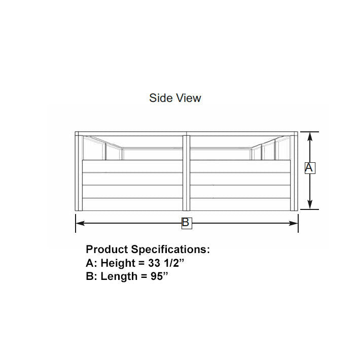 Cedar Complete Raised Garden Bed Kit - 8' x 8' x 20"